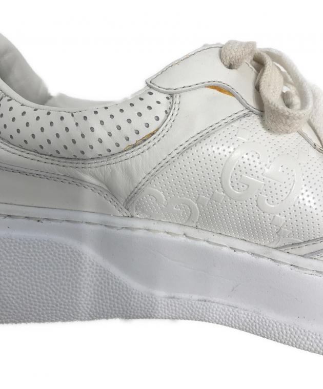 中古・古着通販】GUCCI (グッチ) パンチングエンボスロゴレザー