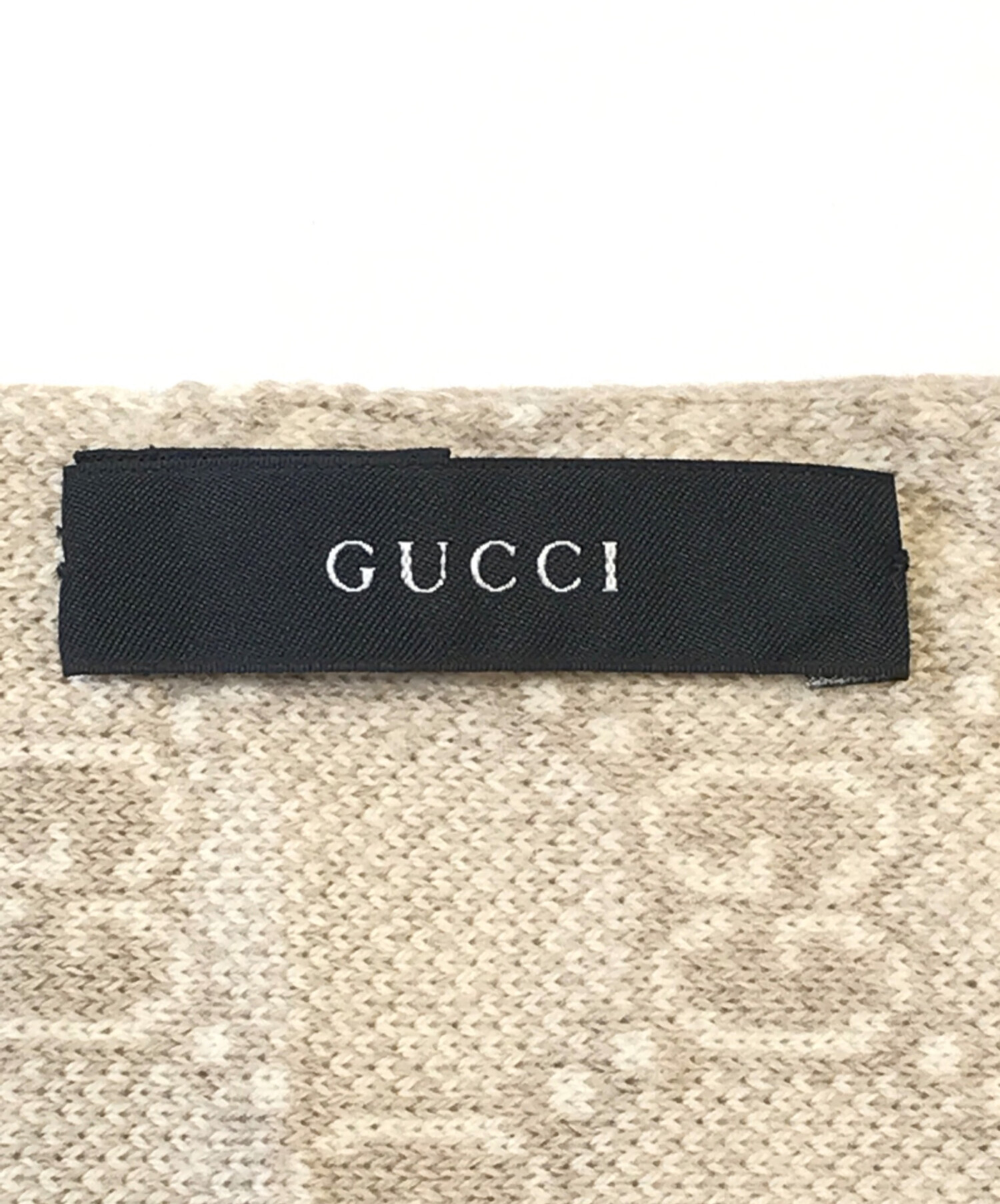 GUCCI　GGロゴ ストール 中古・古着通販】GUCCI (グッチ) GGロゴストールマフラー ベージュ