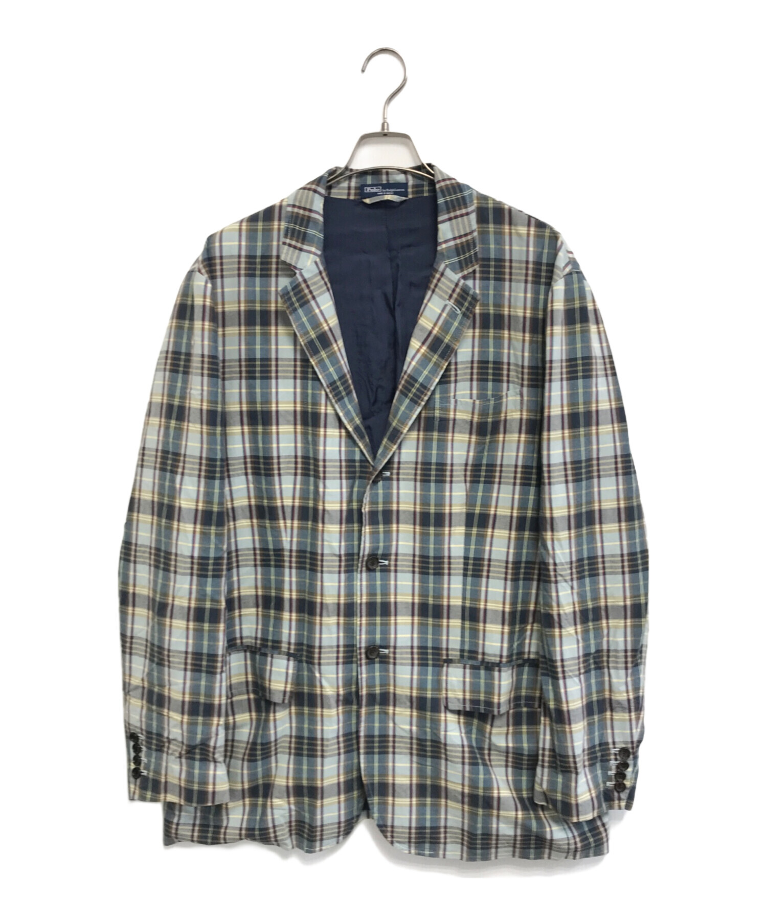 【美品】 Polo by Ralph Lauren テーラードジャケット XL級 中古・古着通販】POLO RALPH LAUREN (ポロ・ラルフローレン) チェック