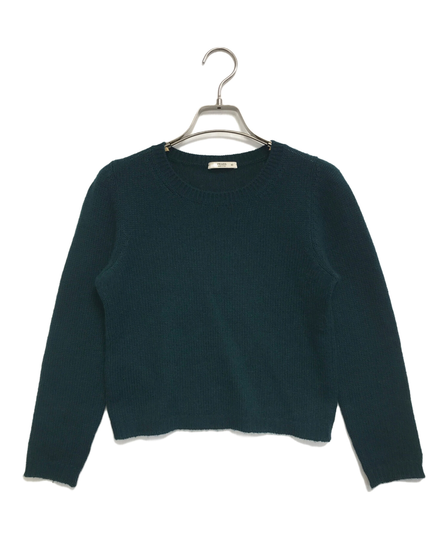 中古・古着通販】PRADA (プラダ) エルボーパッチカシミヤニット