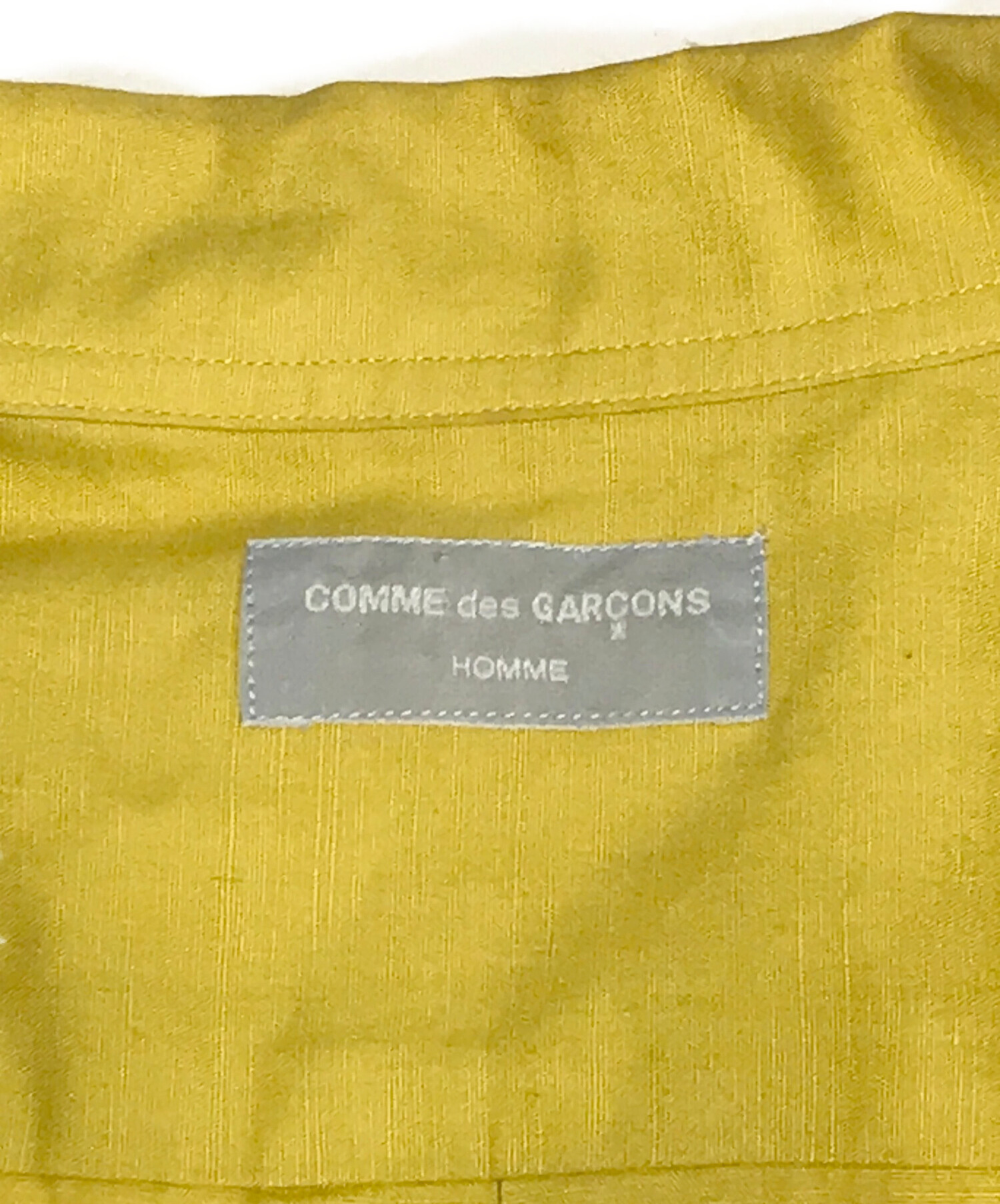 COMME des GARCONS HOMME 半袖シャツ イエロー 中古・古着通販】COMME des GARCONS HOMME (コムデギャルソン オム