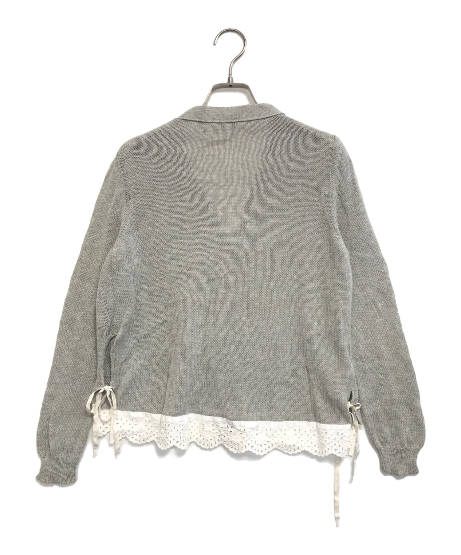 中古・古着通販】MIU MIU (ミュウミュウ) レースニットカーディガン