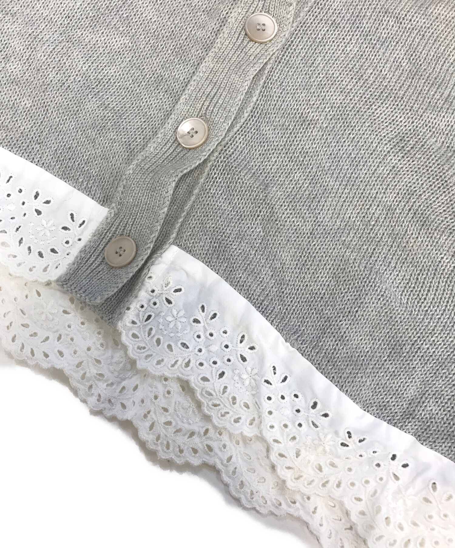 中古・古着通販】MIU MIU (ミュウミュウ) レースニットカーディガン