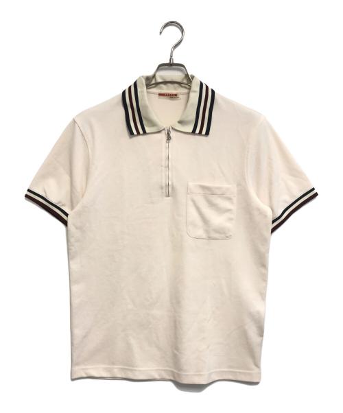 中古・古着通販】PRADA (プラダ) ハーフジップポロシャツ ベージュ