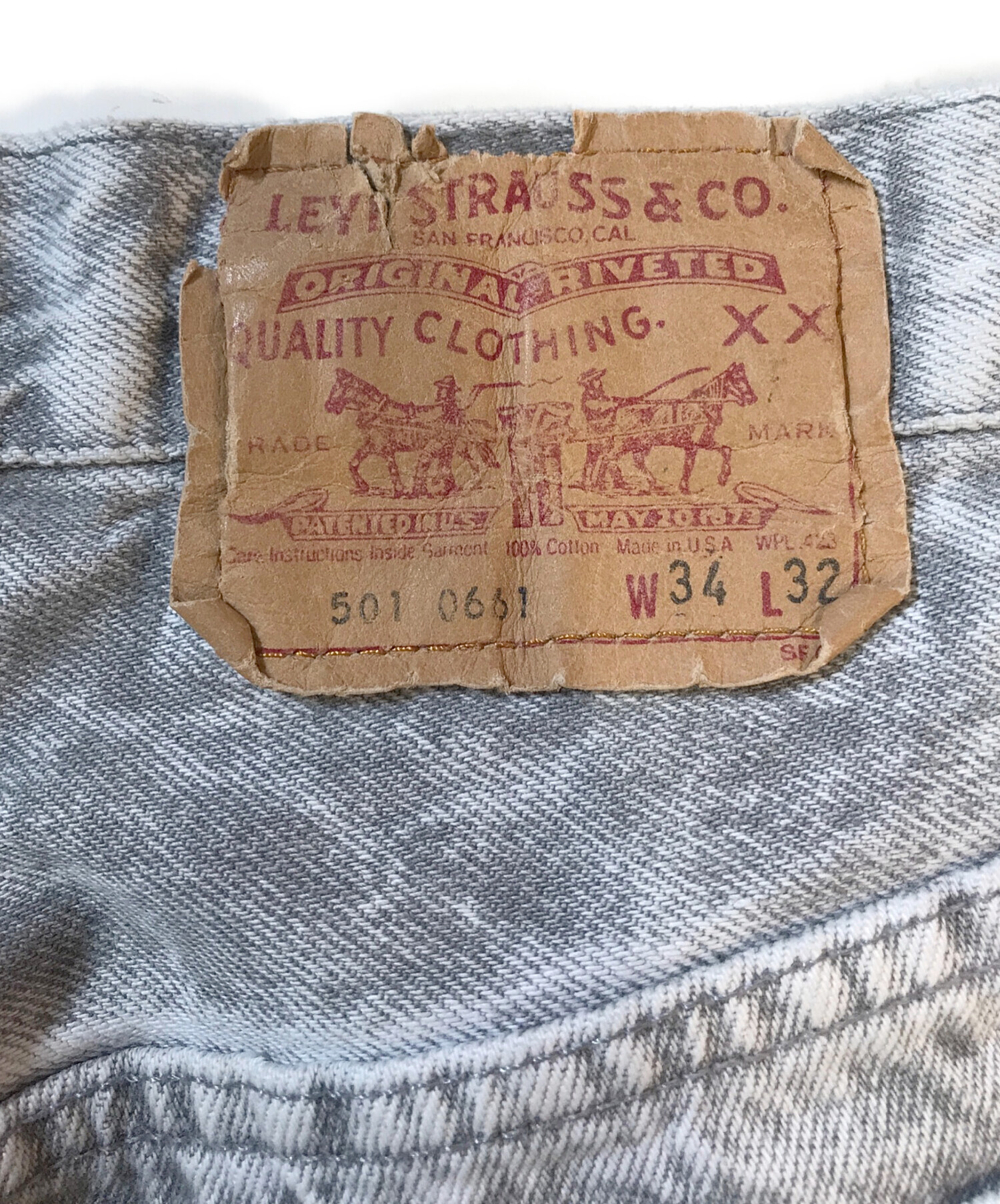 中古・古着通販】LEVI'S (リーバイス) ブラックデニム ブラック サイズ