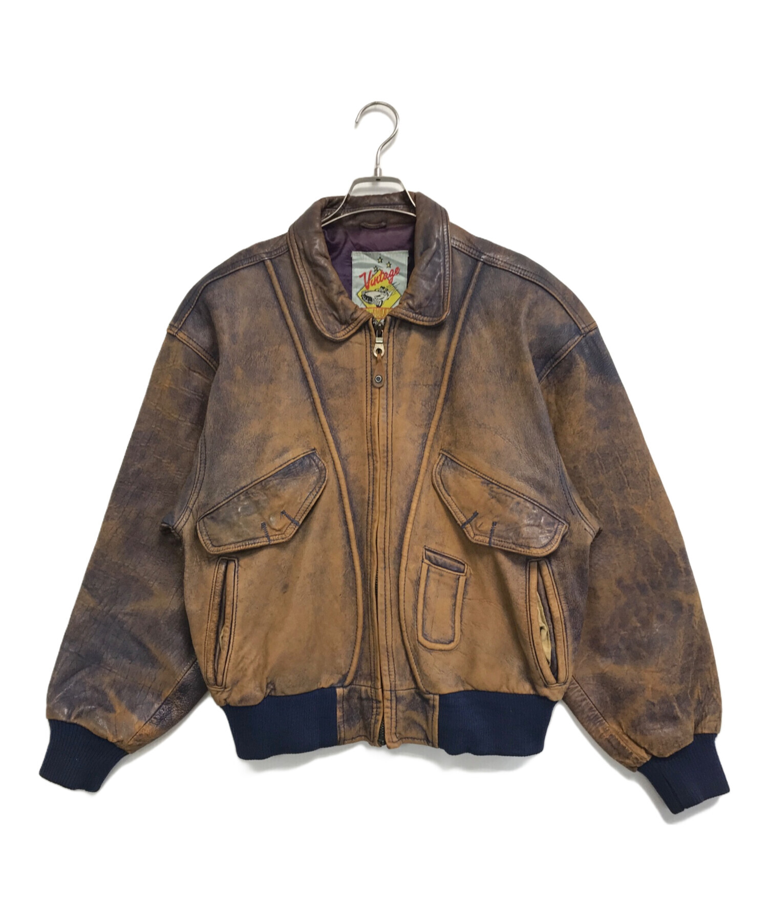 中古・古着通販】M.JULIAN (エムジュリアン) レザーボンバージャケット