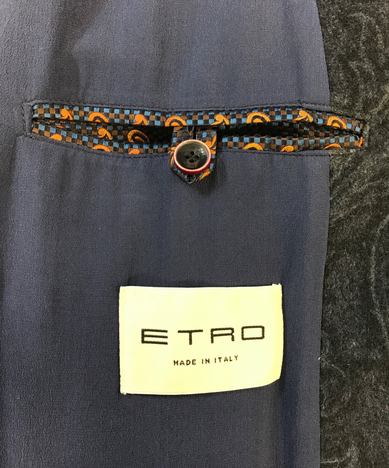 中古・古着通販】ETRO (エトロ) ペイズリー柄チェスターコート