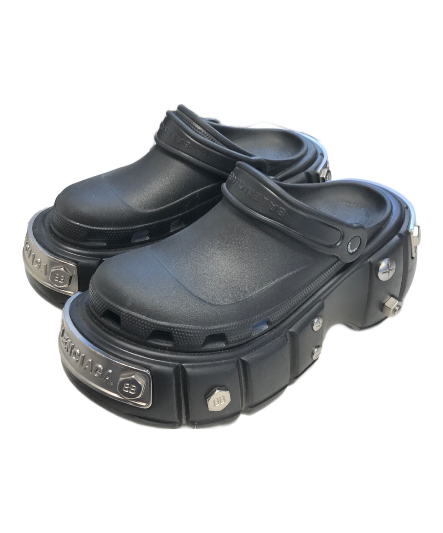 正規品 BALENCIAGA バレンシアガ クロックス ブラック サイズ42 中古・古着通販】BALENCIAGA (バレンシアガ) HARDCROCS ブラック