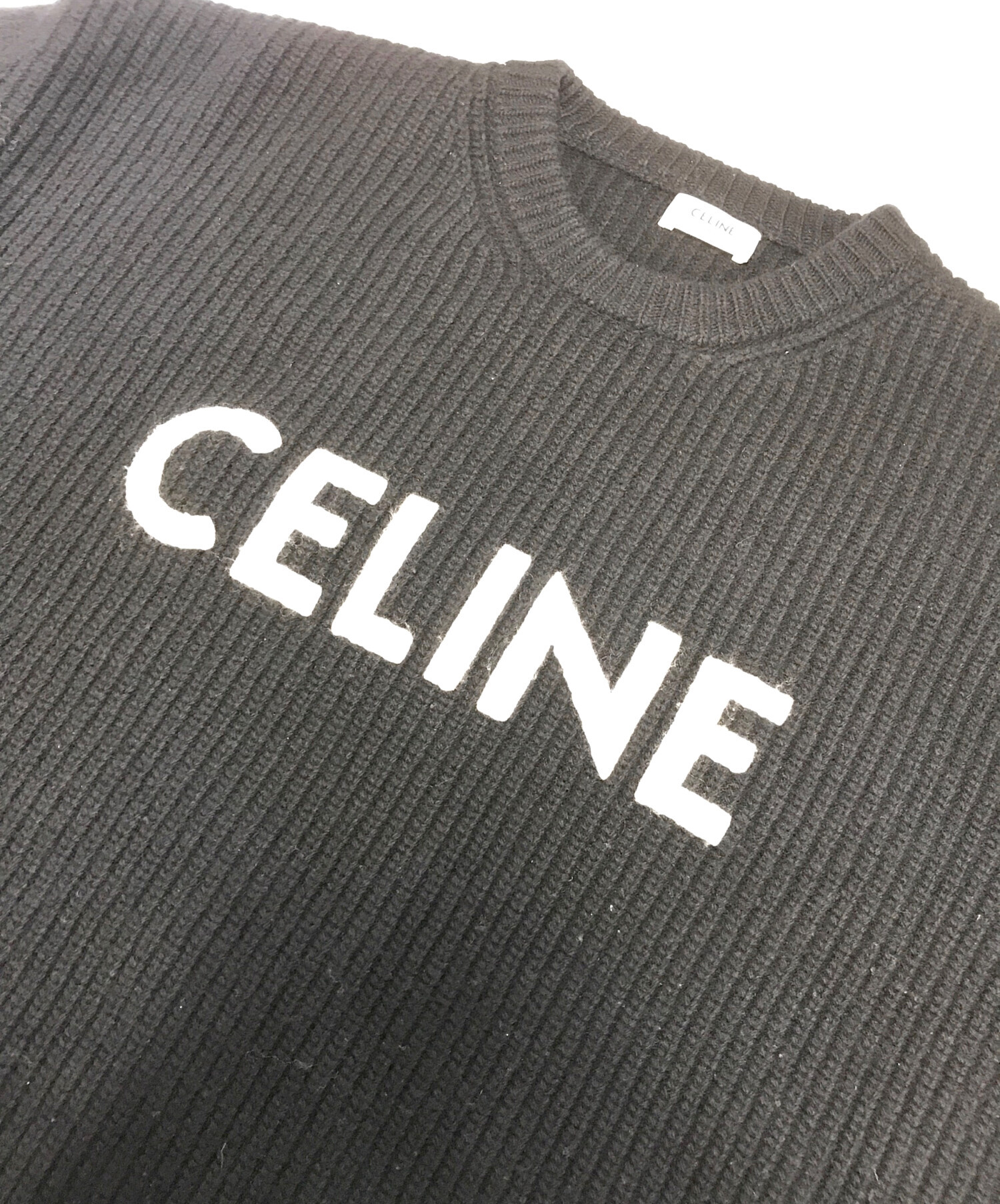 中古・古着通販】CELINE (セリーヌ) ロゴニット ブラック サイズ:XS