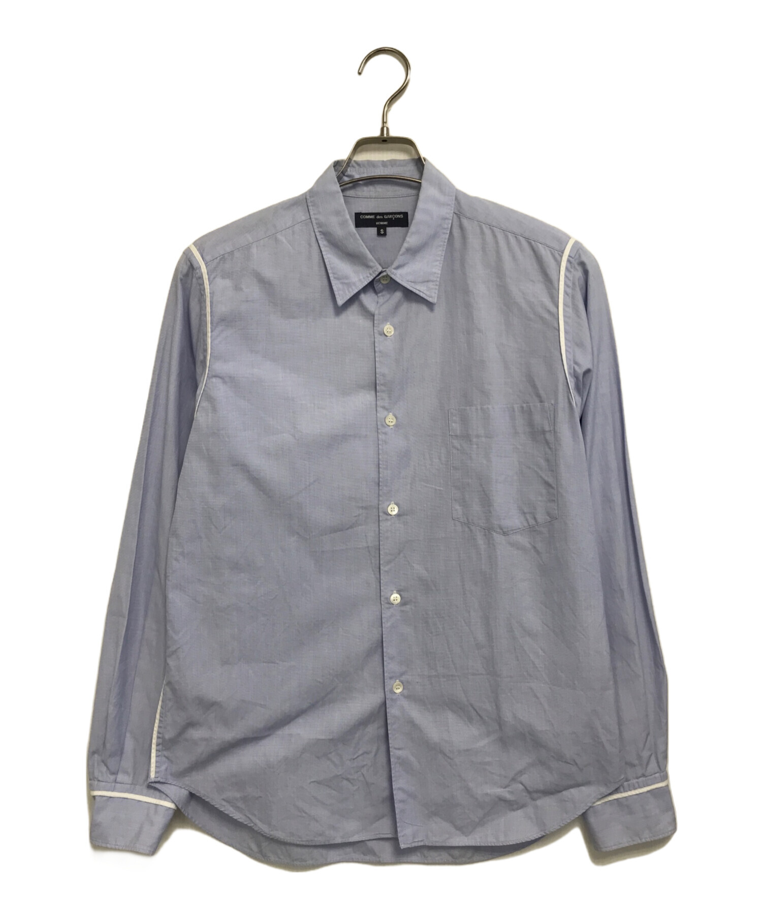 AD1999 COMME des GARCONS HOMME パイピングシャツ 中古・古着通販】COMME des GARCONS HOMME (コムデギャルソン オム