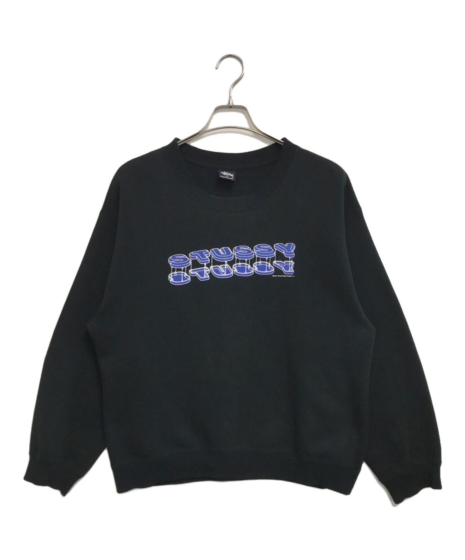 中古・古着通販】stussy (ステューシー) プリントスウェット ブラック