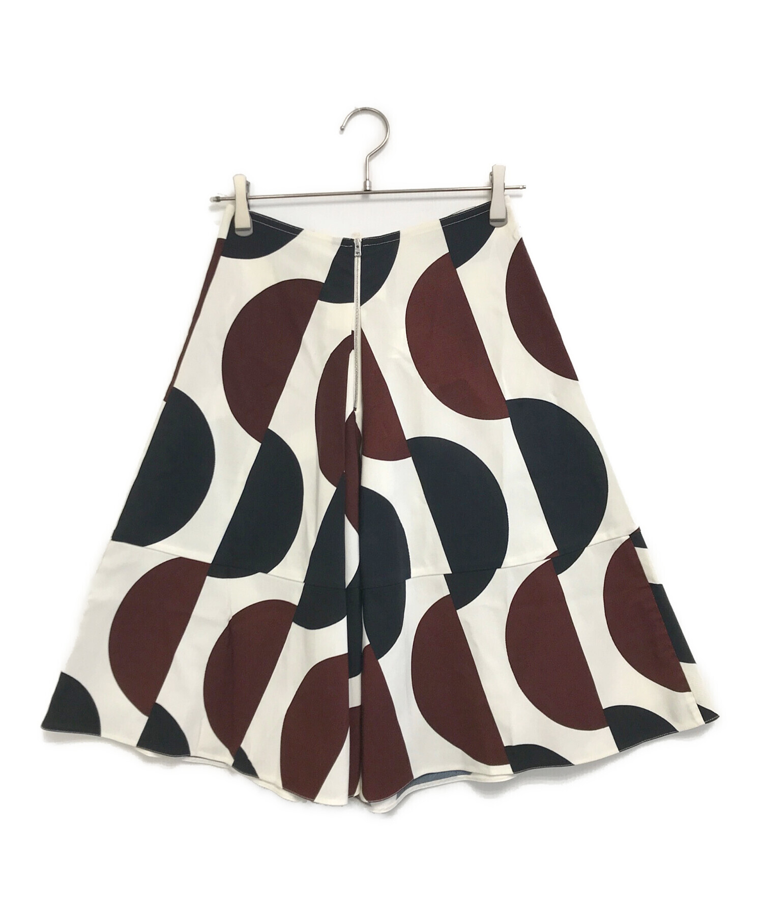 中古・古着通販】MARNI (マルニ) スカート ホワイト×ブラウン×ネイビー