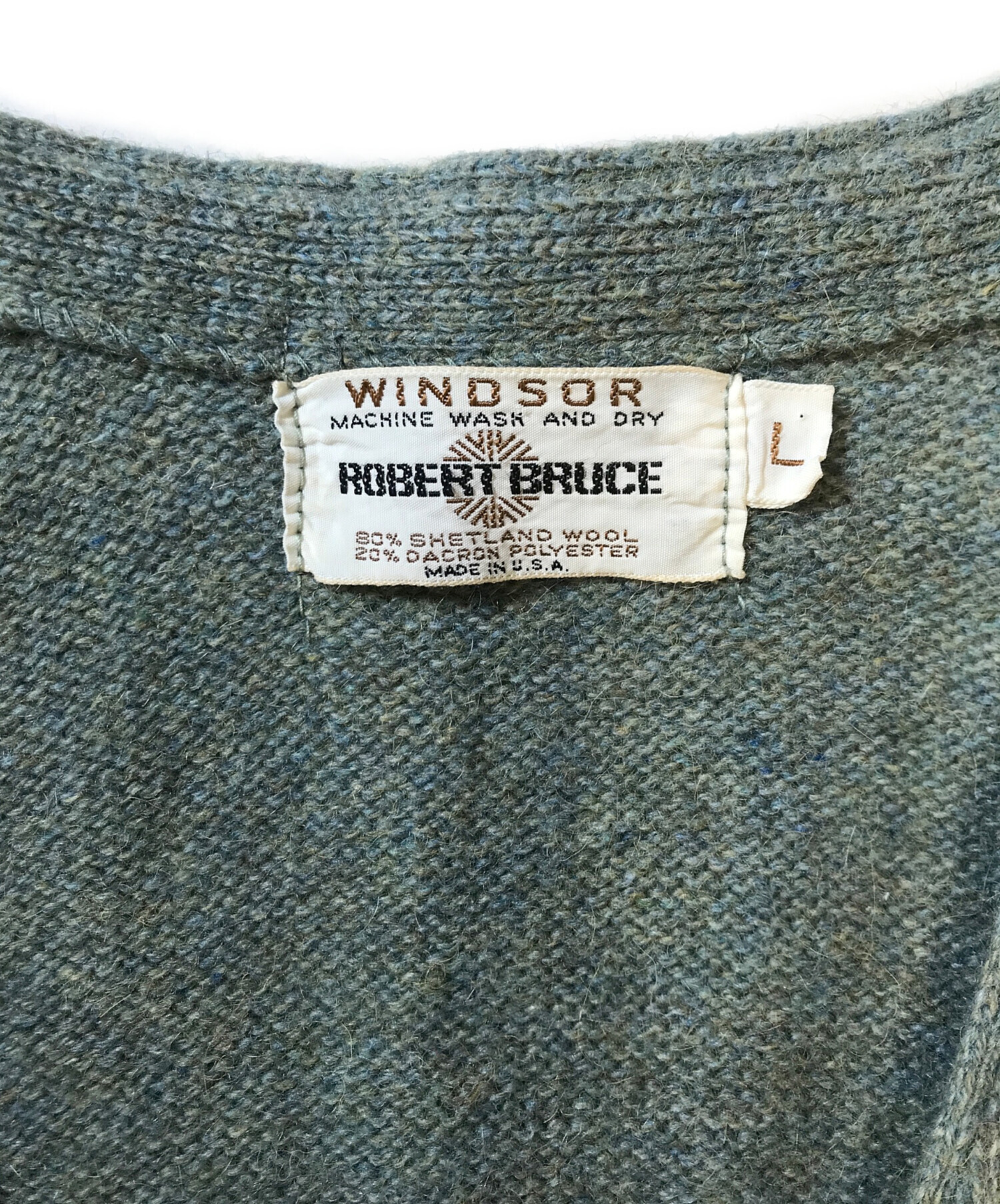 訳あり格安品★60\'s ROBERT BRUCE ロバートブルース アルパカカーディガン Lサイズ BLACK ブラック 格安 年代 古着 ンテージ vintage Bruce 60's 60～70s 60's～ BRUCE霜降りグレー アクリル