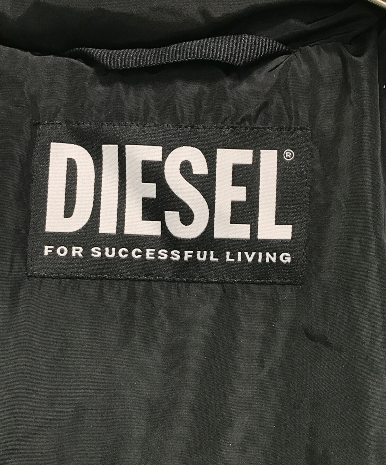 中古・古着通販】DIESEL (ディーゼル) ダウンコート ブラック サイズ:M