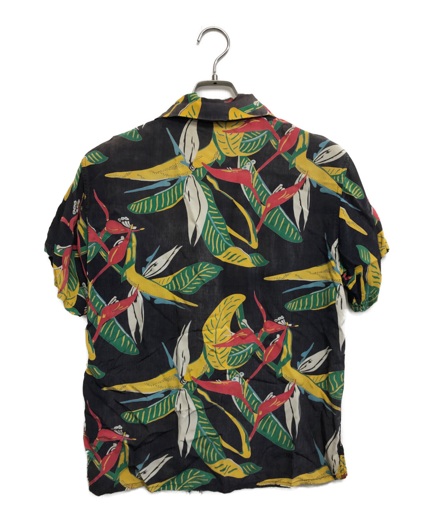 50s vintage アロハシャツ 中古・古着通販】VINTAGE (ヴィンテージ) 推定50s 極楽鳥花柄アロハ
