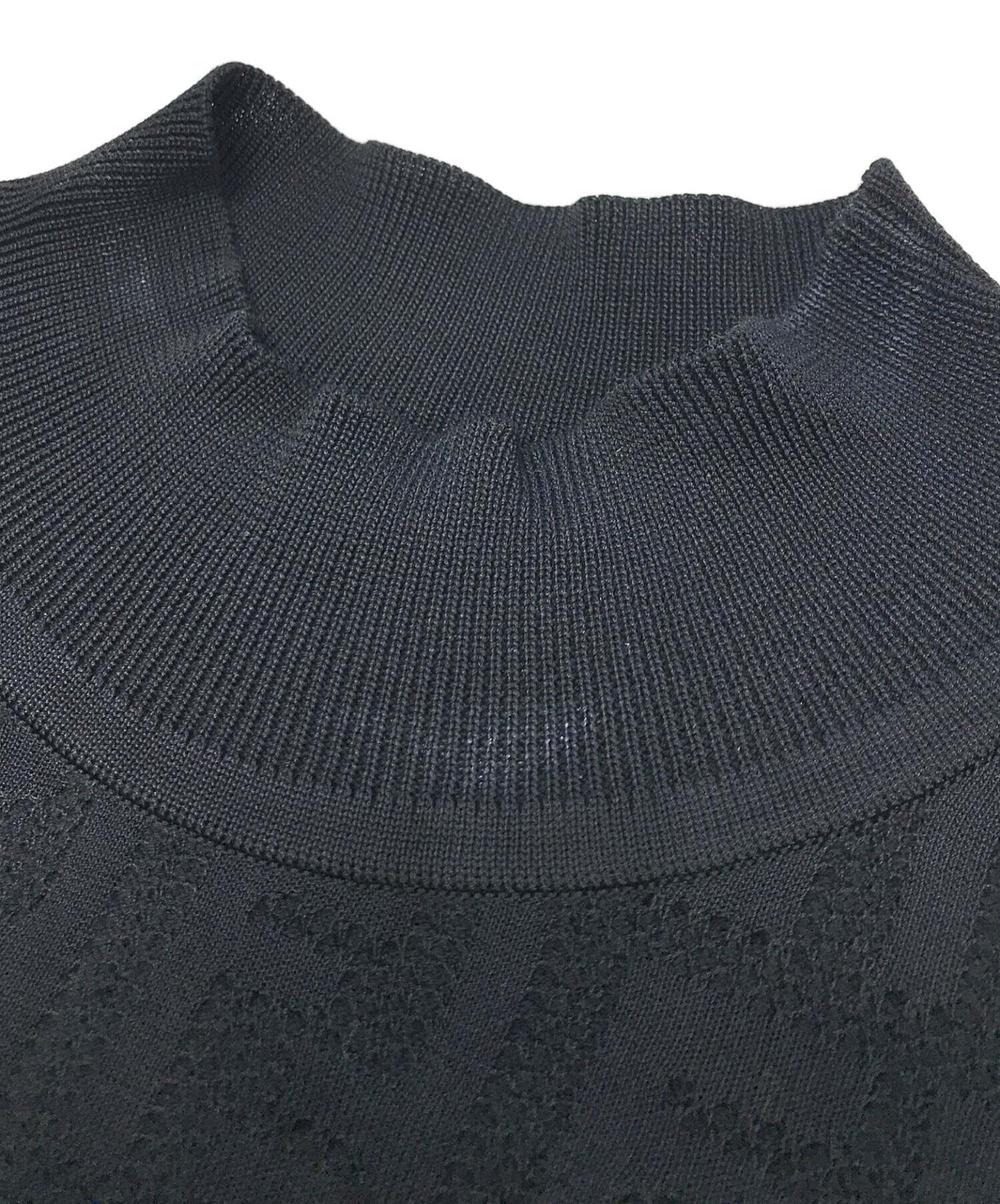 中古・古着通販】FENDI (フェンディ) ズッカ柄ニット ブラック サイズ