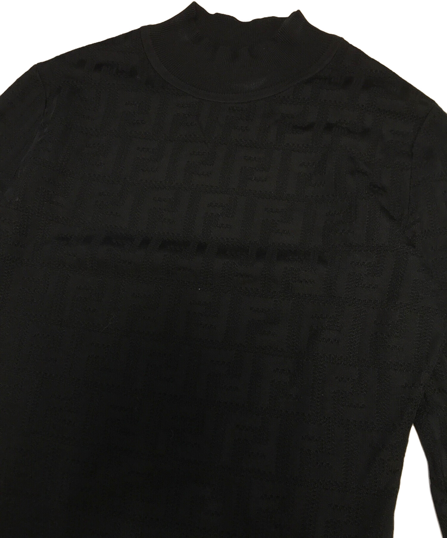 中古・古着通販】FENDI (フェンディ) ズッカ柄ニット ブラック サイズ