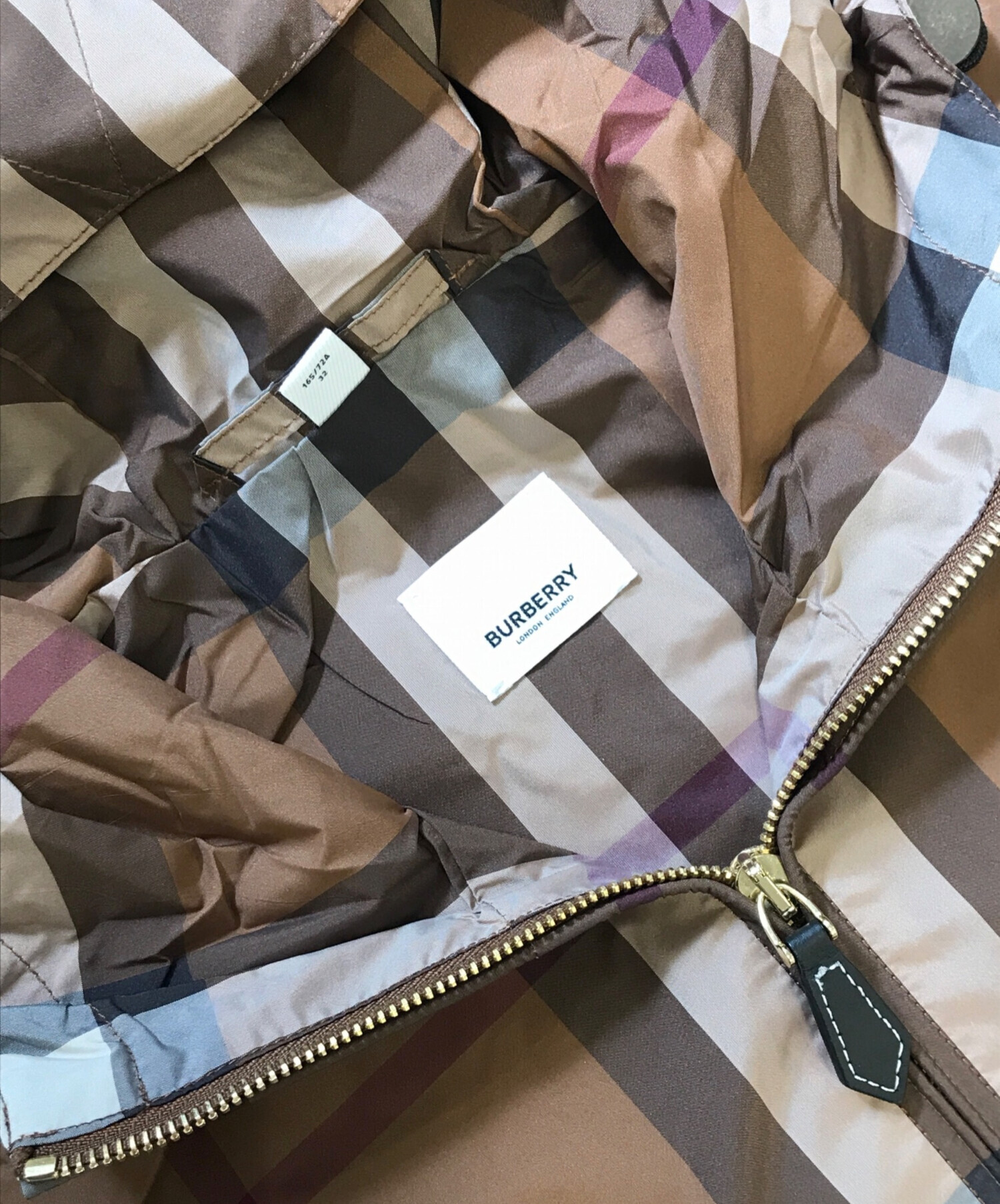 中古・古着通販】BURBERRY (バーバリー) チェックフーデットジャケット