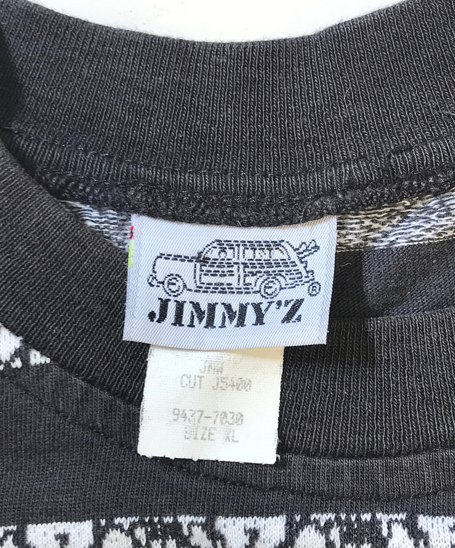 中古・古着通販】JIMMY'Z (ジミーズ) ジャガードTシャツ ブラック