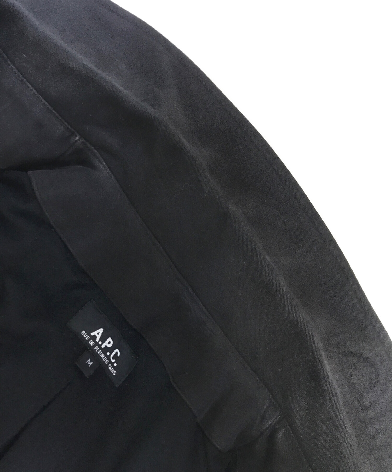中古・古着通販】A.P.C. (アーペーセー) モールスキンコート ブラック
