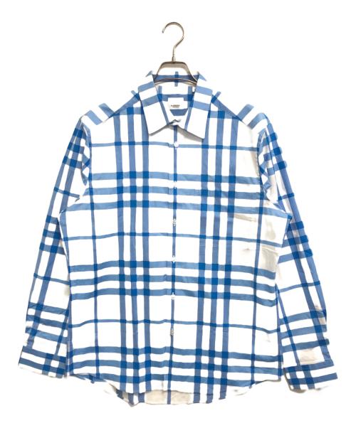 中古・古着通販】BURBERRY (バーバリー) チェックシャツ スカイブルー