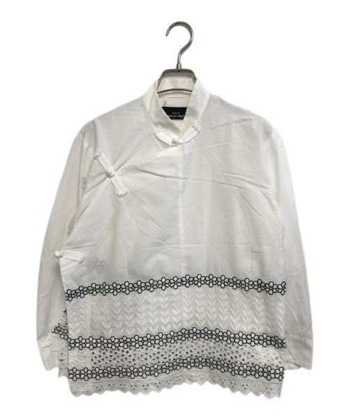 トリココムデギャルソン　チャイナブラウス トリココムデギャルソンtricot COMME des GARCONS 花柄オパール