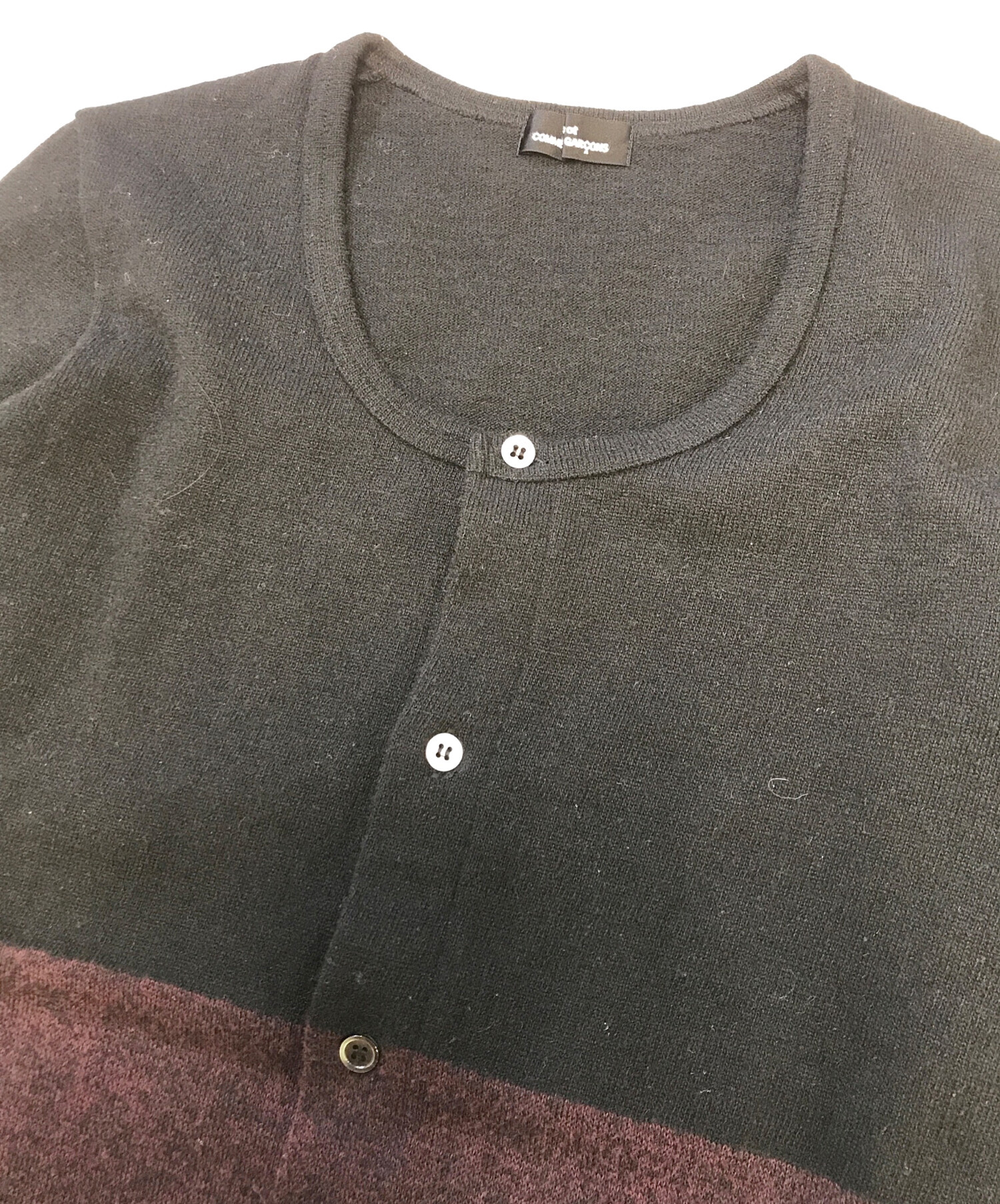 トリココムデギャルソン ニットカーディガン トリココムデギャルソンtricot COMME des GARCONS ウールナイロン縮絨