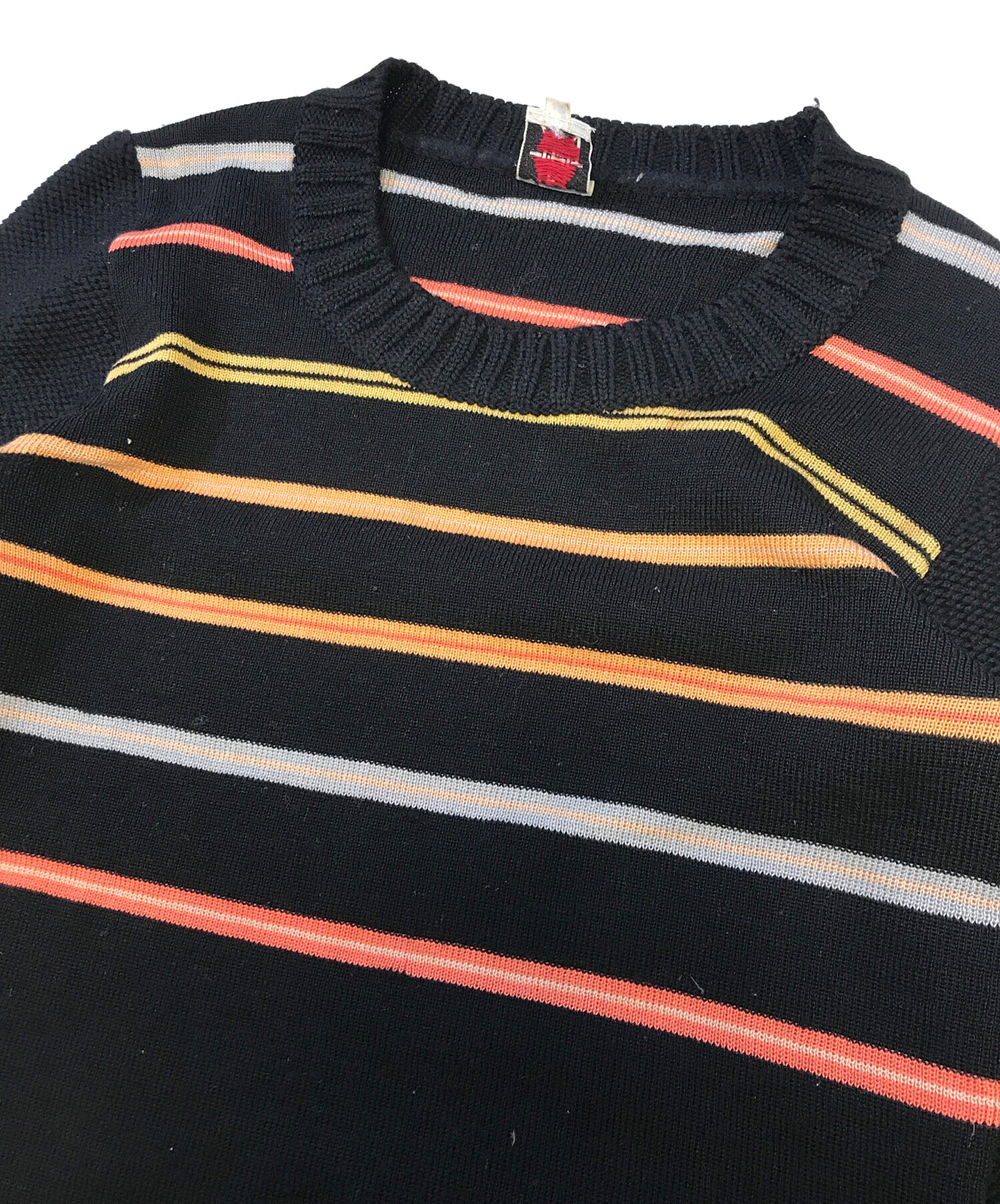 中古・古着通販】JPG (ジャンポールゴルチエ) ボーダーニット ブラック