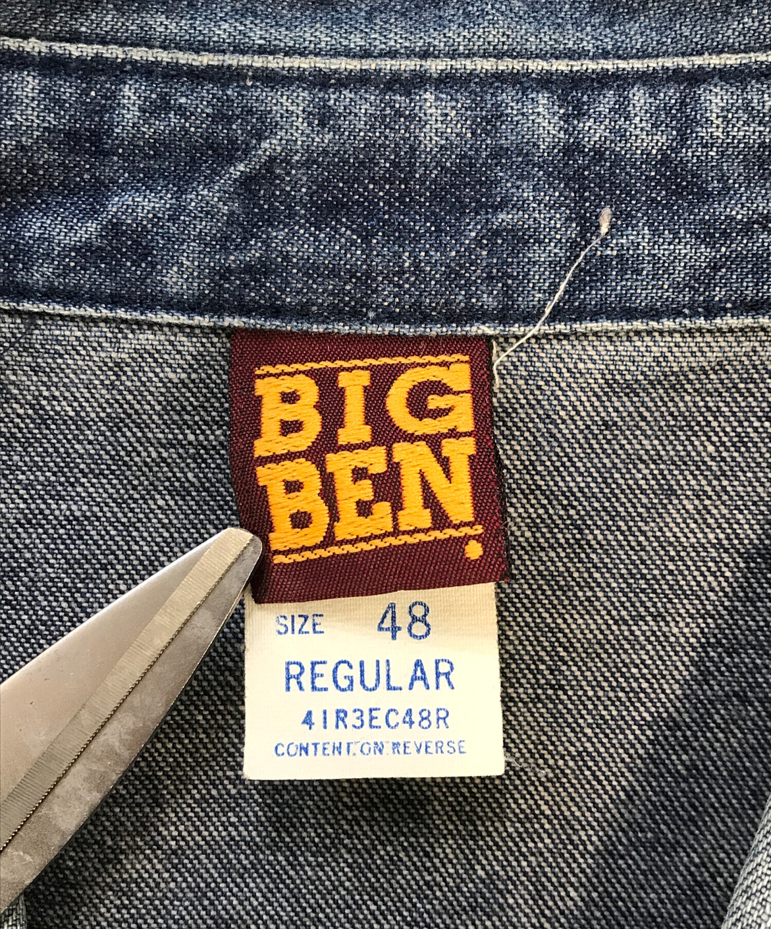 80s USA製 BIG BEN ビッグベン 企業刺繍 デニムカバーオール 48 70年代 70s 80年代 80s ビッグベン Gジャン ジージャン デニム