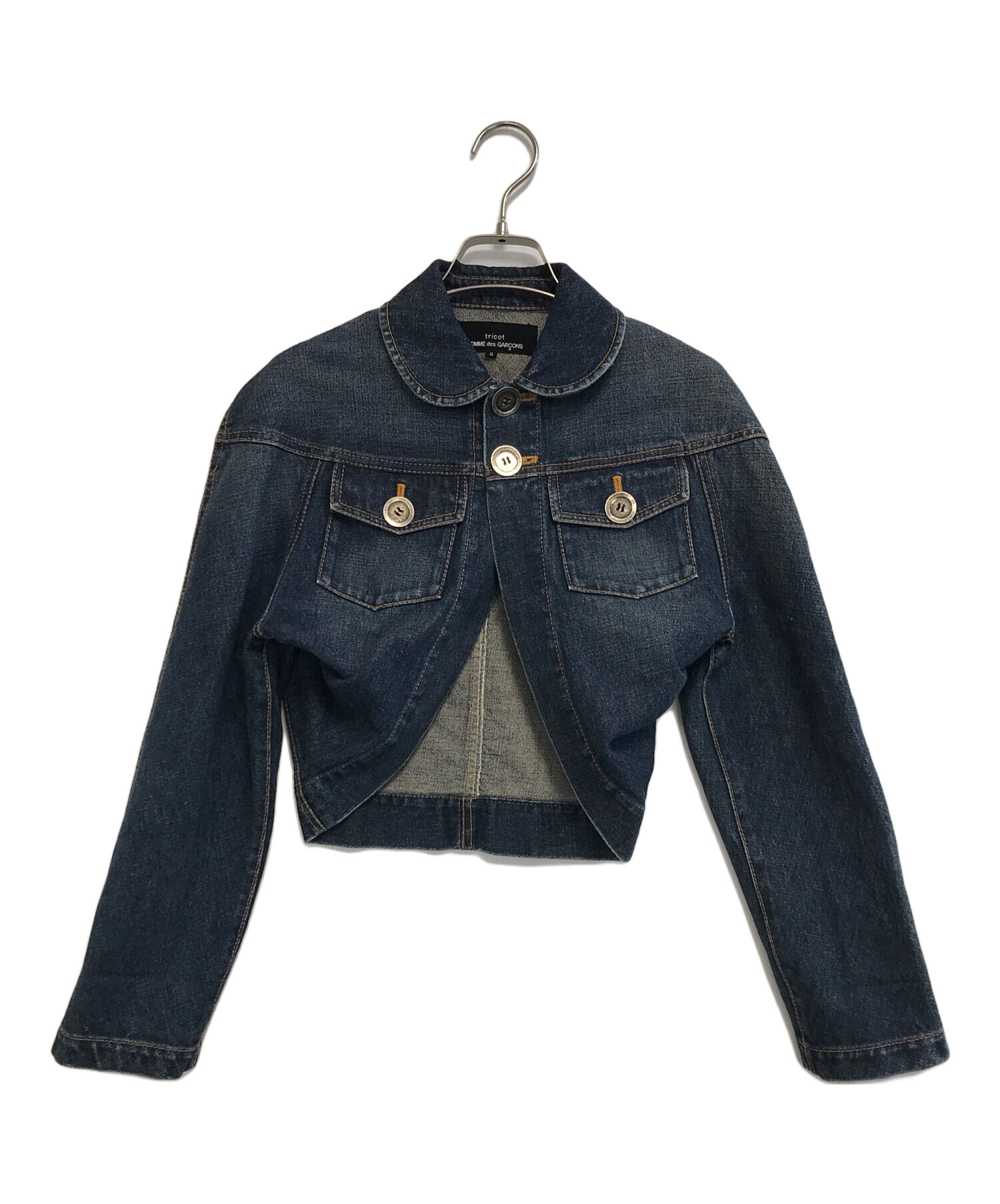 トリココムデギャルソン●丸襟デニムジャケット 中古・古着通販】tricot COMME des GARCONS (トリココムデギャルソン