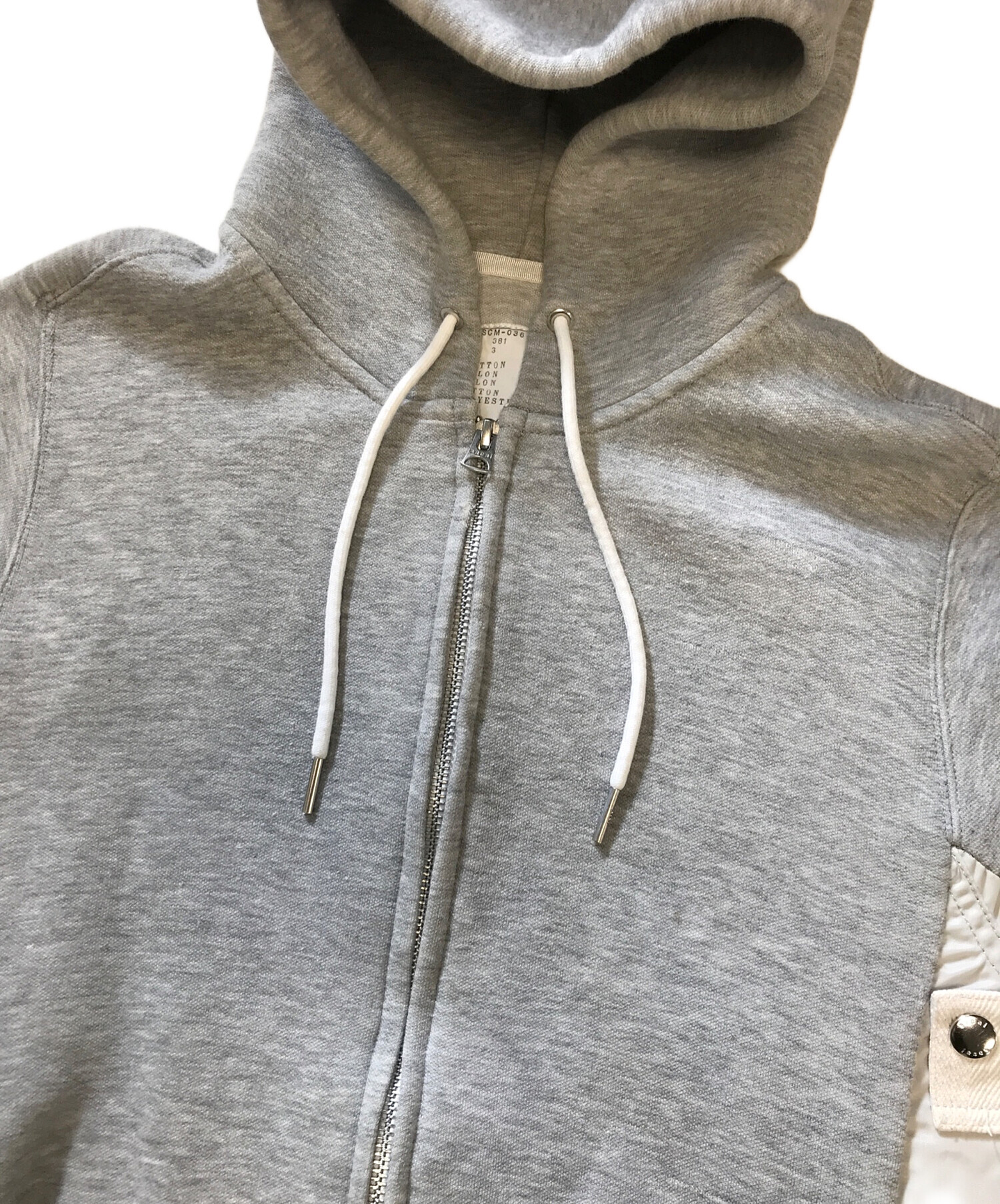 サカイ Sacai SCM-036 Sponge Sweat MA-1 Zip Hoodie サイズ:2 