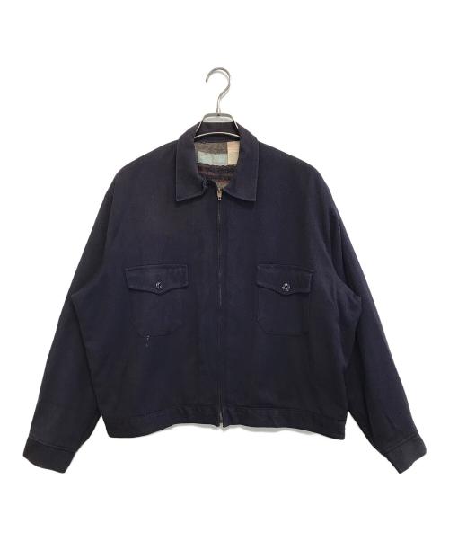 古着 ビンテージ 80s 花柄 レーヨン ジャケット パープル 中古・古着通販】VINTAGE (ヴィンテージ) レーヨンワークジャケット