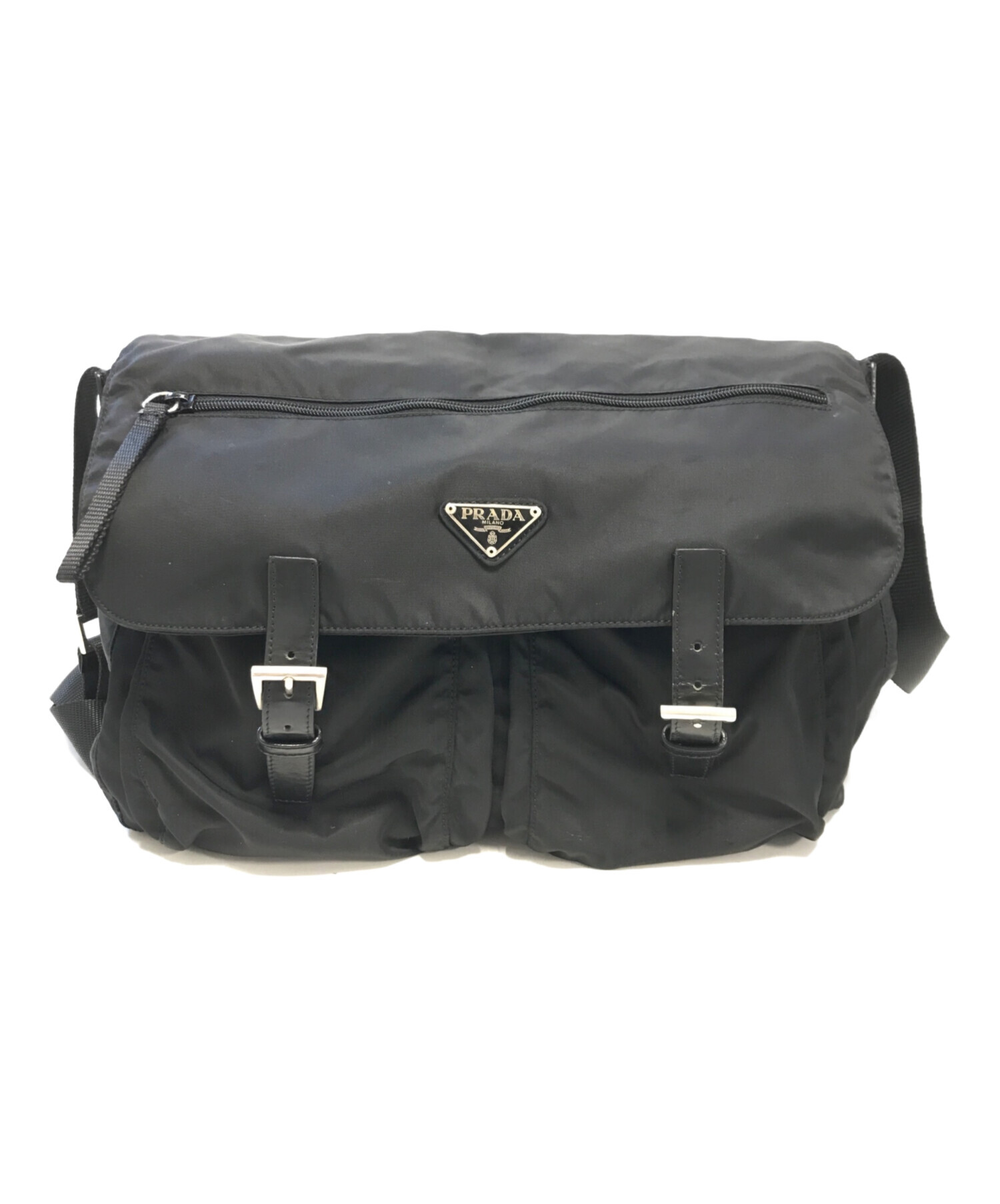 中古・古着通販】PRADA (プラダ) ナイロンメッセンジャーバッグ