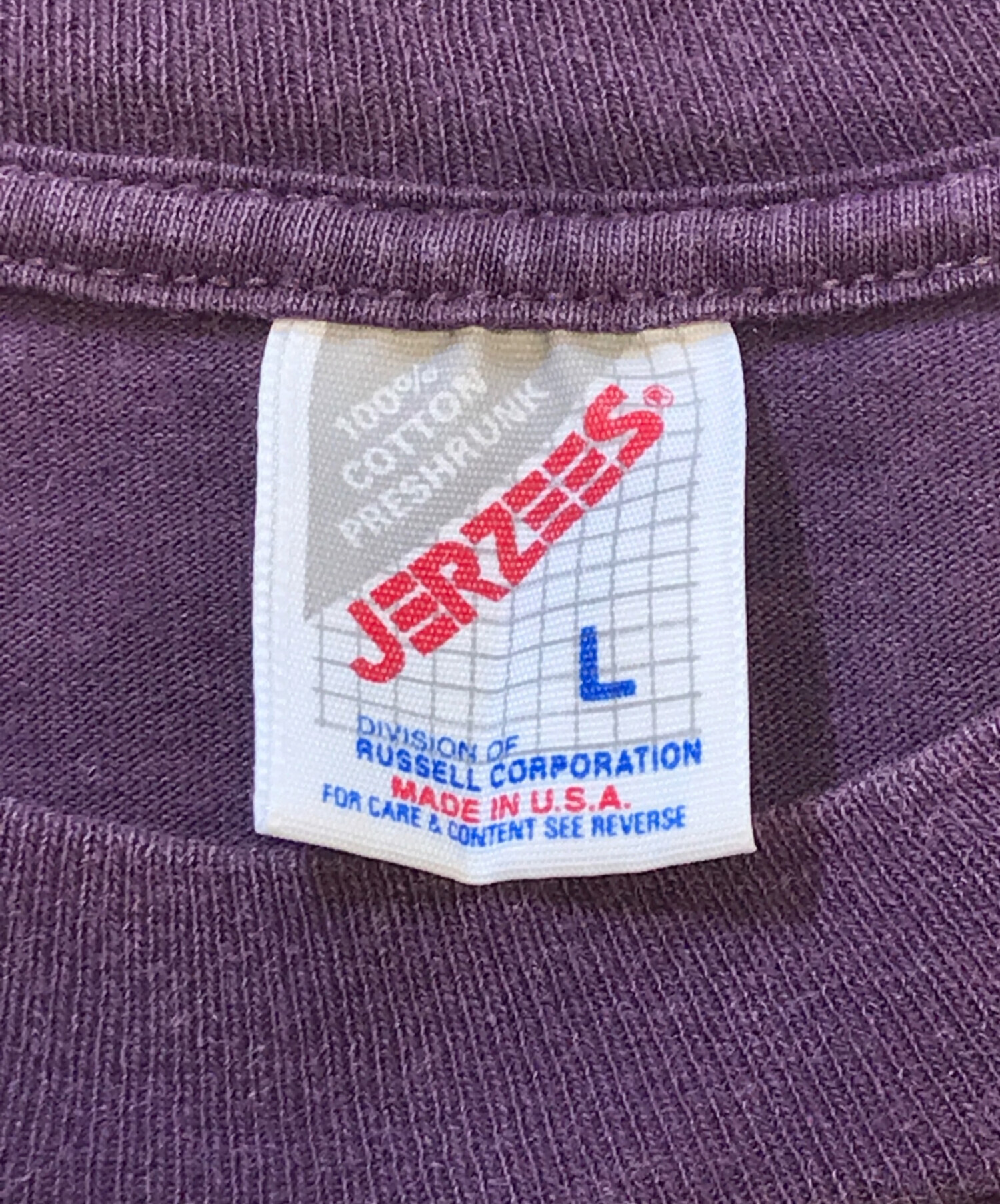 中古・古着通販】JERZEES (ジャージーズ) プリントTシャツ パープル