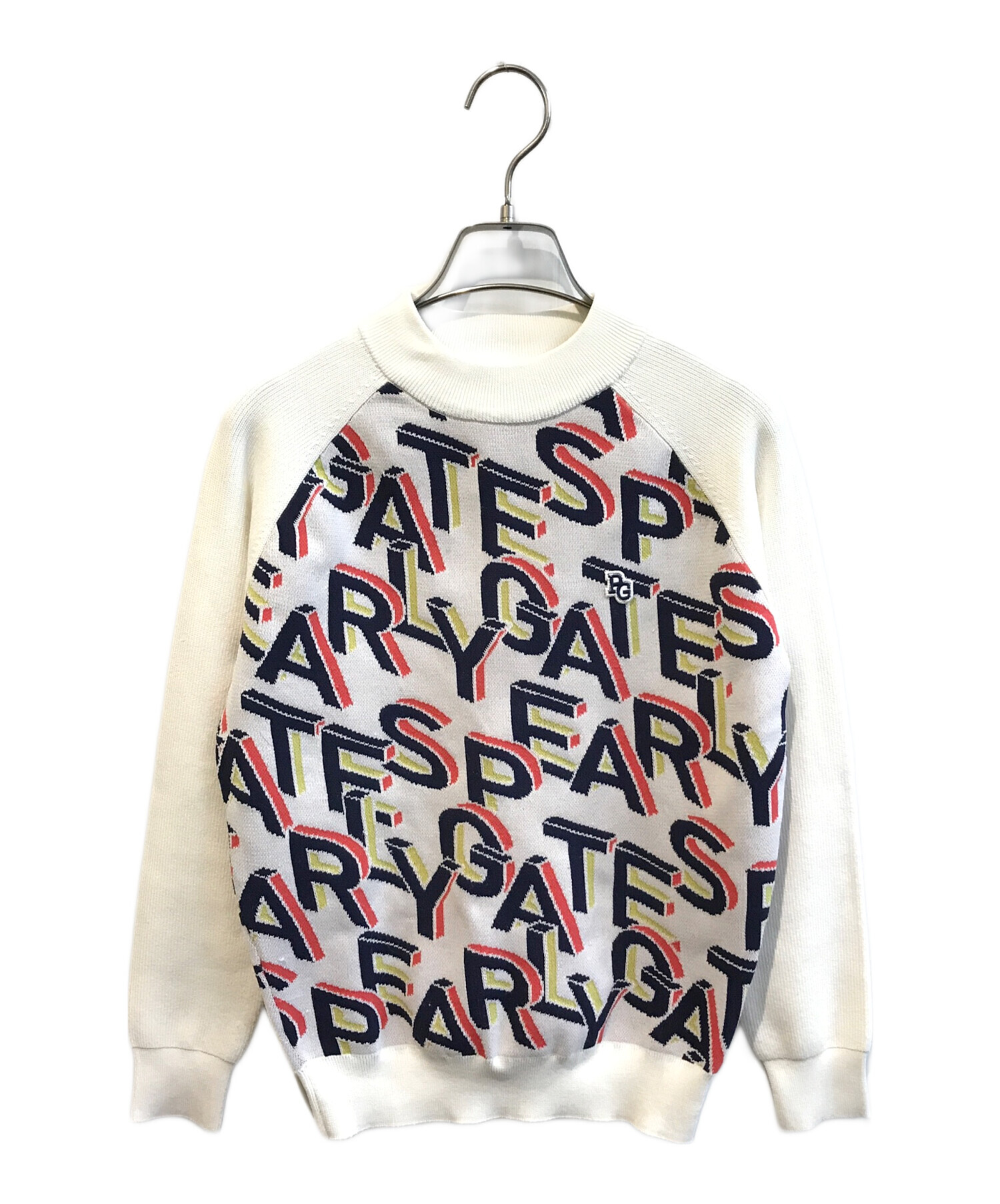 ■美品 PEARLY GATES パーリーゲイツ BIGロゴニット 中古・古着通販】PEARLY GATES (パーリーゲイツ) ロゴニット ホワイト