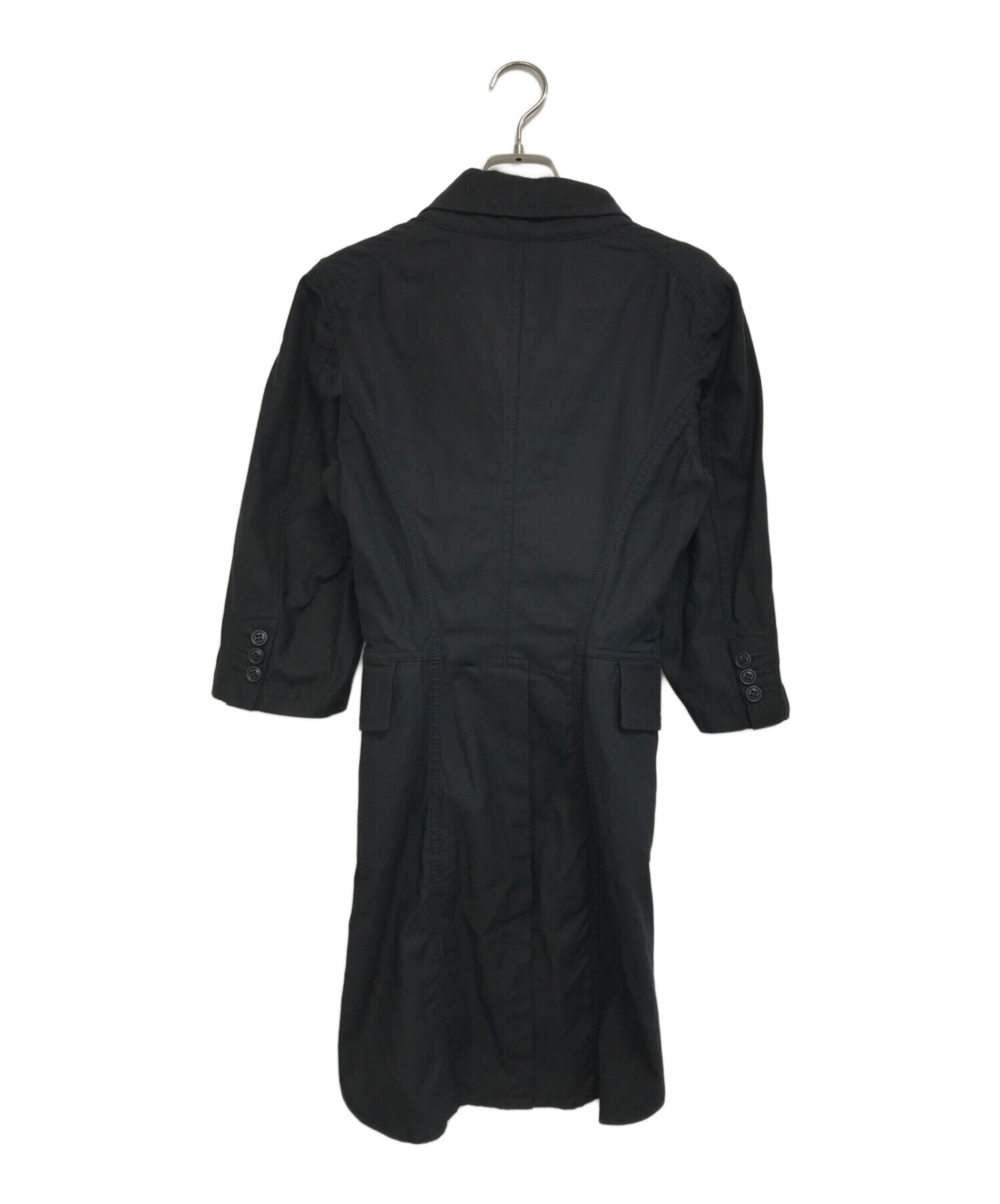 ブラックコムデギャルソン　スワローテールジャケット　黒　XS 燕尾服　レディース COMME des GARCONS(コムデギャルソン) 80~90's Collar velor deformed