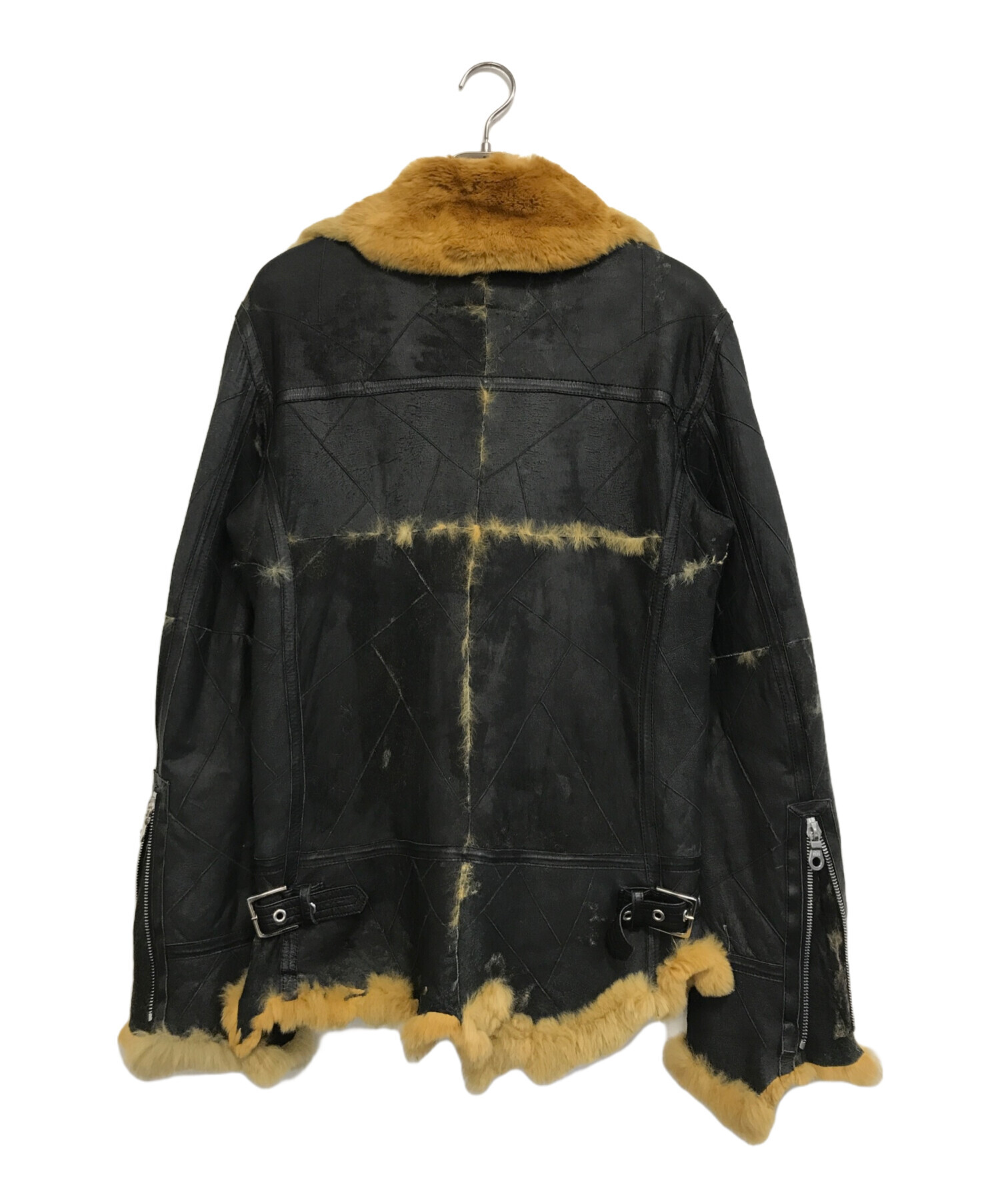 中古・古着通販】Mastermind (マスターマインド) ラムレザーファー 