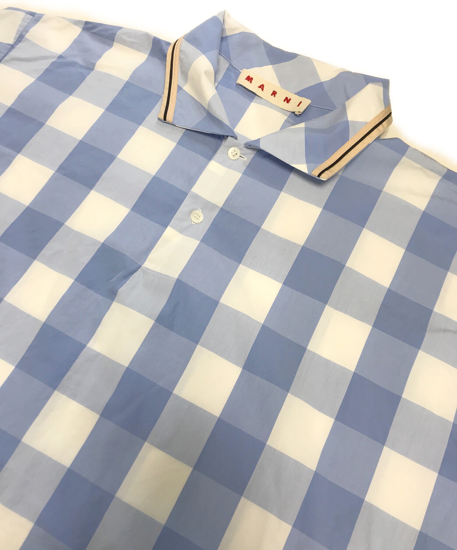 中古・古着通販】MARNI (マルニ) プルオーバーギンガムチェックシャツ