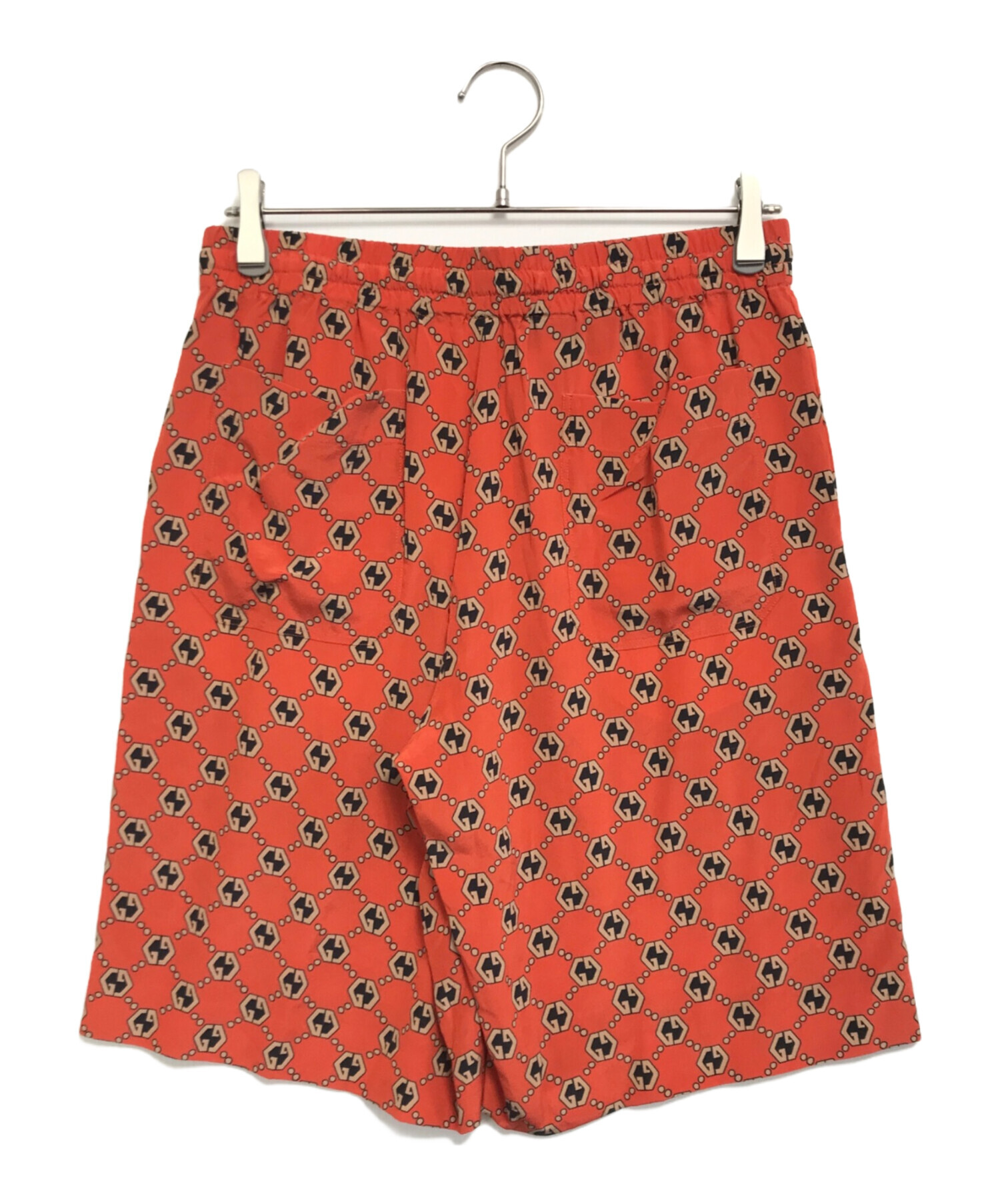 中古・古着通販】GUCCI (グッチ) GG総柄 ハーフパンツ オレンジ サイズ 