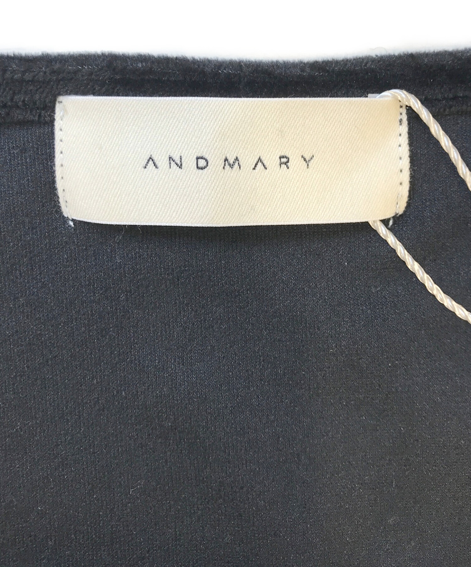 中古・古着通販】ANDMARY (アンドマリー) Mei shirring tops ブラック
