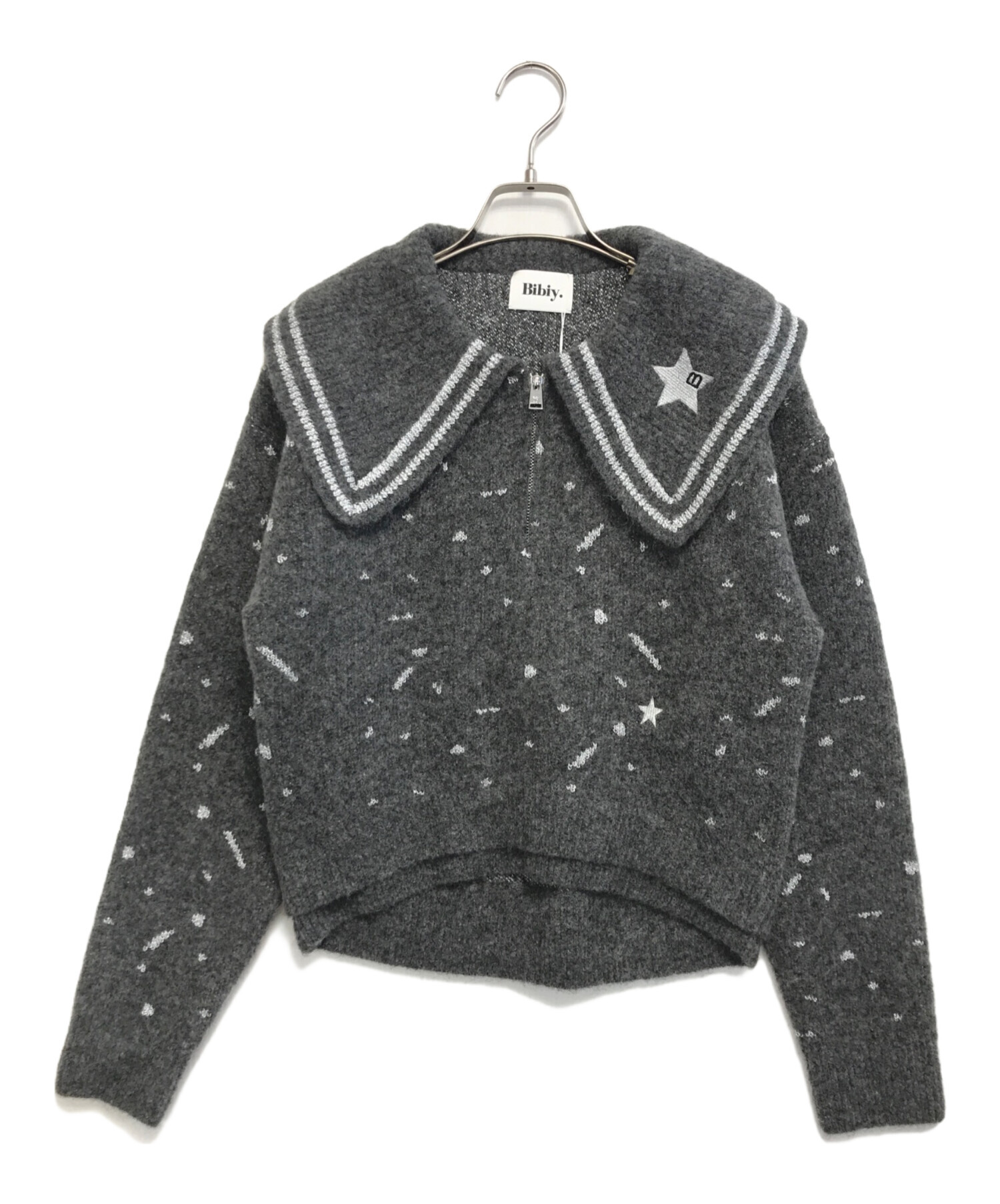 bibiy star knit 星柄 中古・古着通販】Bibiy. (ビビィ) STAR KNIT グレー サイズ:Free 未