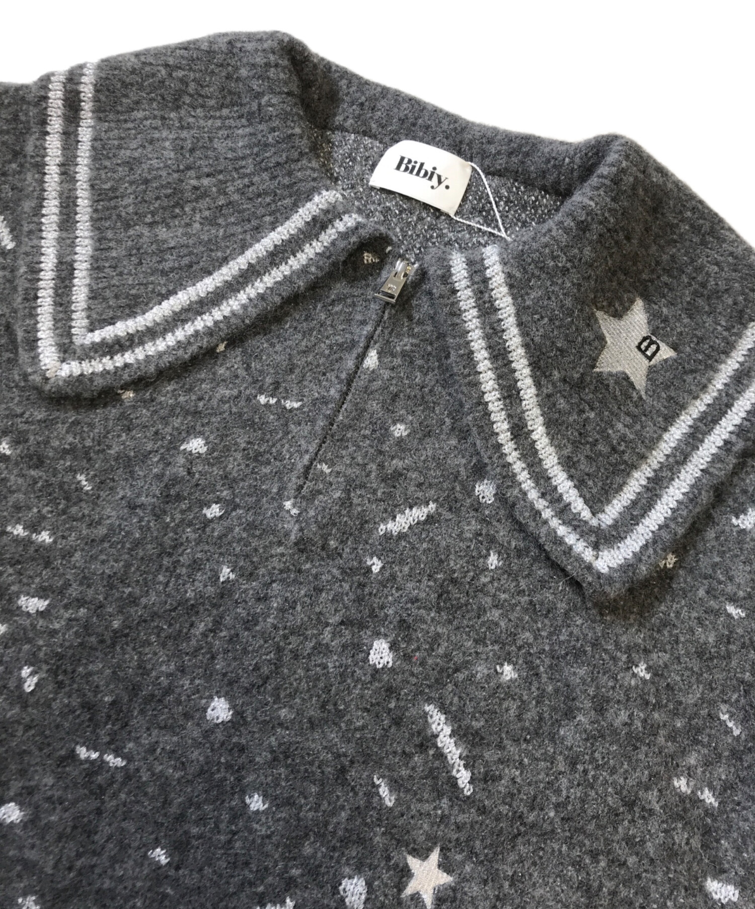 bibiy star knit 星柄 中古・古着通販】Bibiy. (ビビィ) STAR KNIT グレー サイズ:Free 未