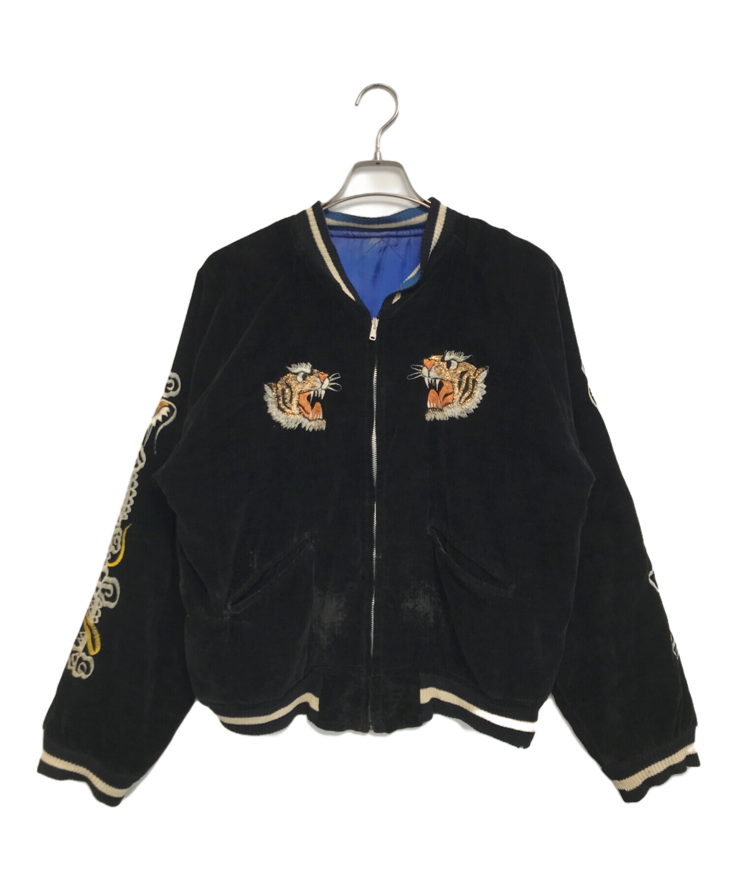 中古・古着通販】VINTAGE (ヴィンテージ) スカジャン ブラック×ブルー