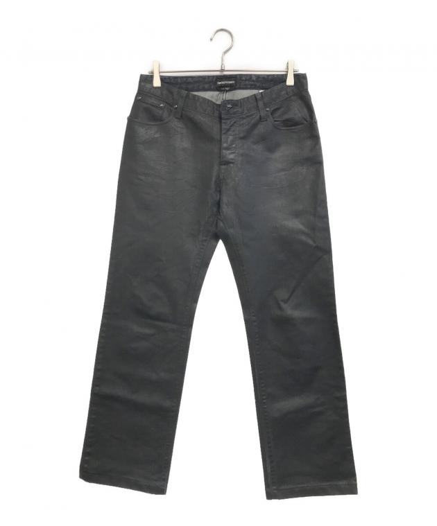 レア　ARMANI ブラックコーティングデニム　archive 中古・古着通販】EMPORIO ARMANI (エンポリオ アルマーニ