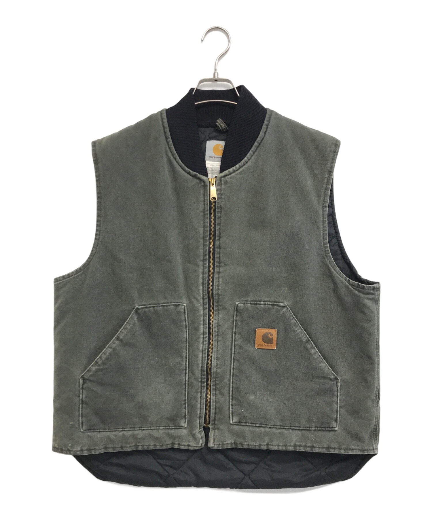 中古・古着通販】CarHartt (カーハート) ダックベスト モスグリーン 