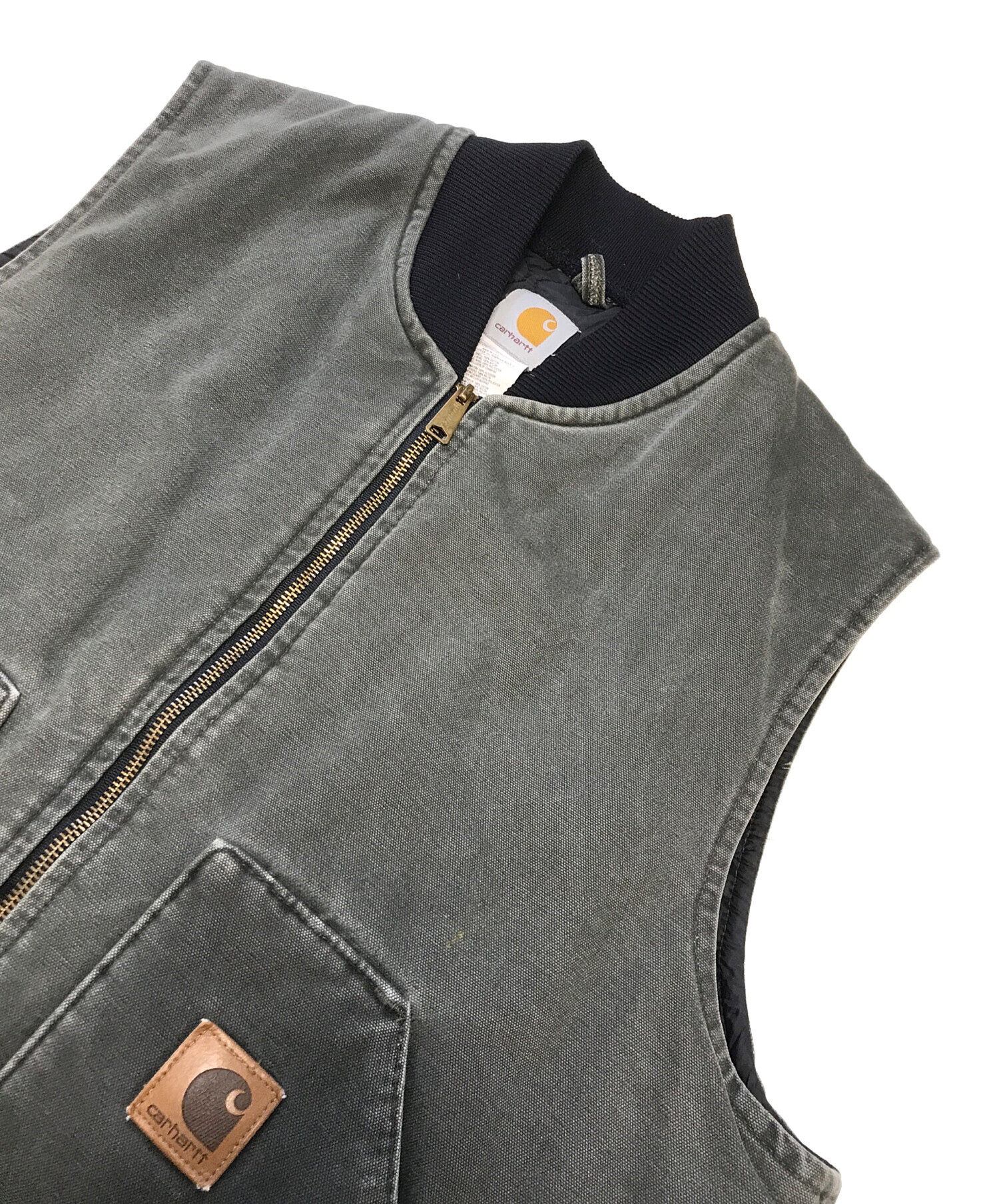 中古・古着通販】CarHartt (カーハート) ダックベスト モスグリーン 