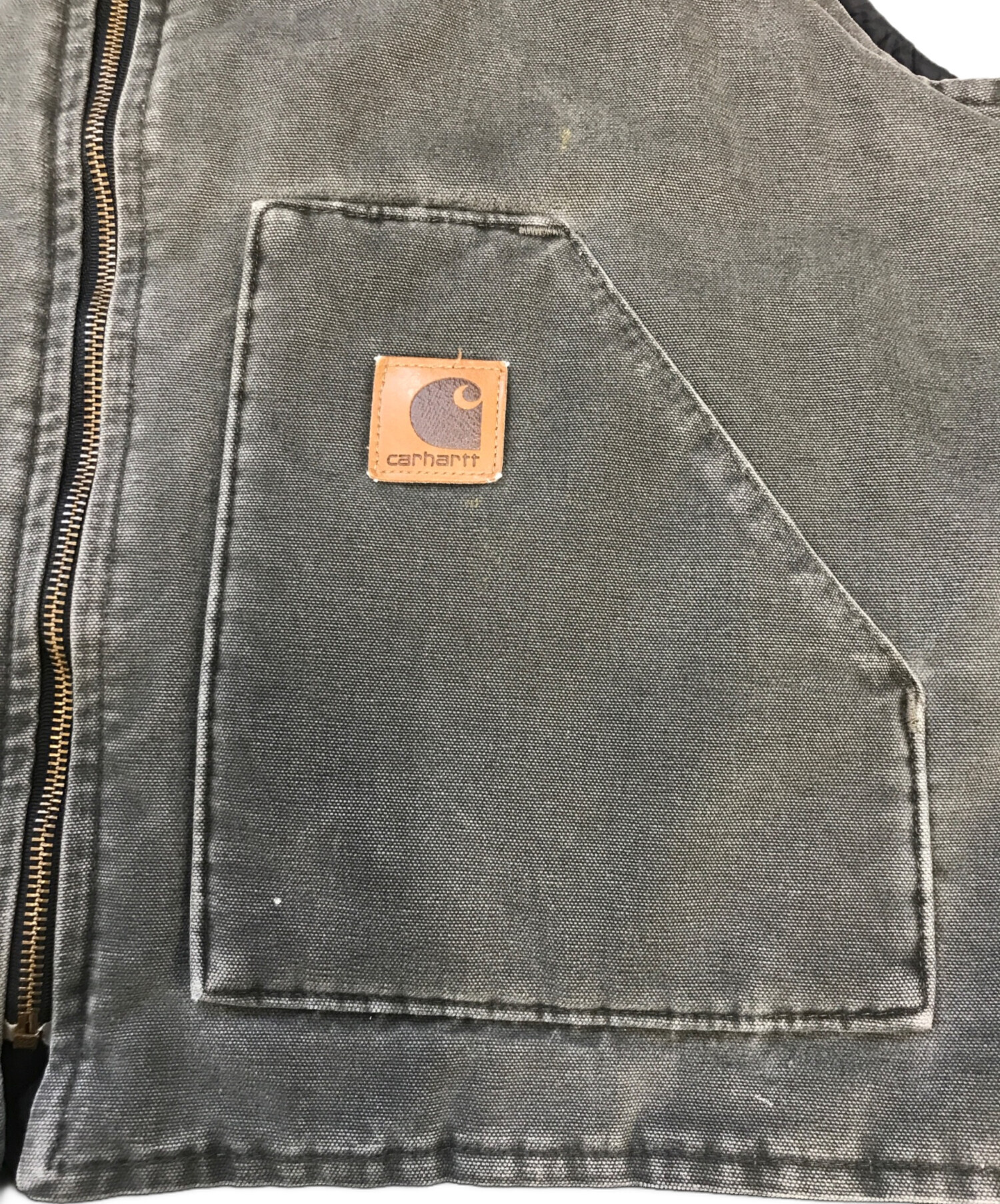 中古・古着通販】CarHartt (カーハート) ダックベスト モスグリーン 