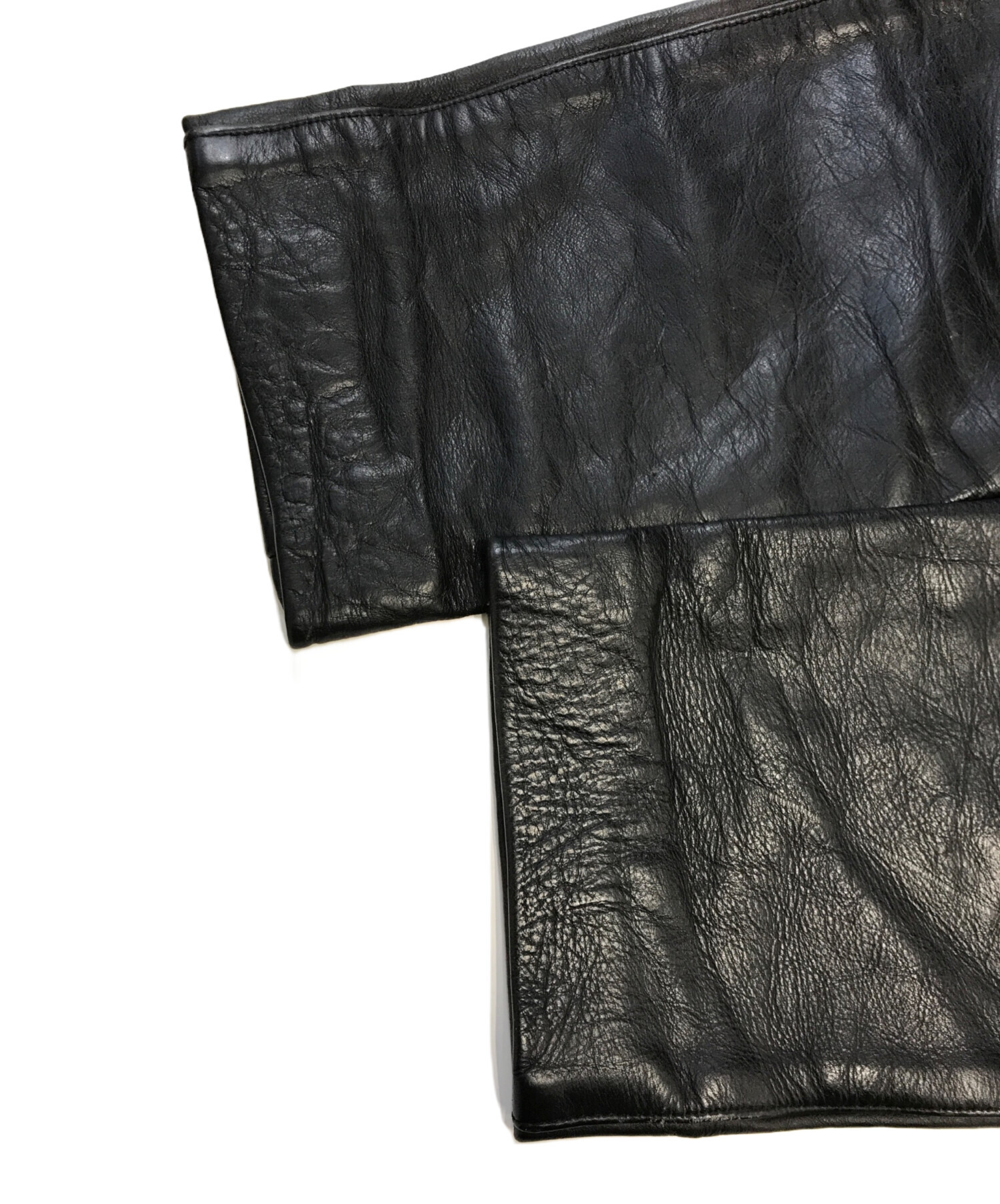 中古・古着通販】VANSON (バンソン) レザーパンツ ブラック サイズ:28 