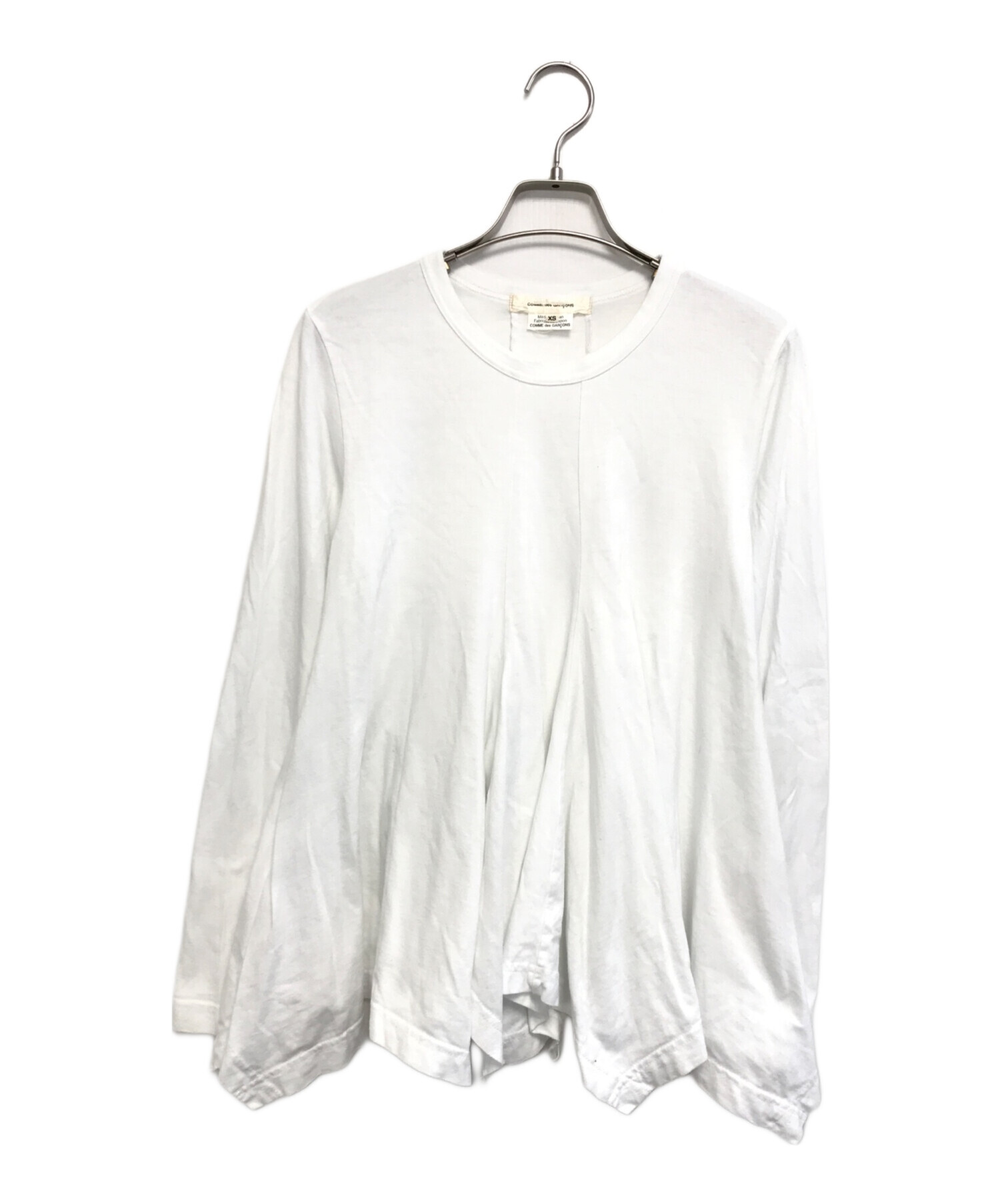 コムデギャルソン カットソー　変形　ホワイト 中古・古着通販】COMME des GARCONS (コムデギャルソン) 変形