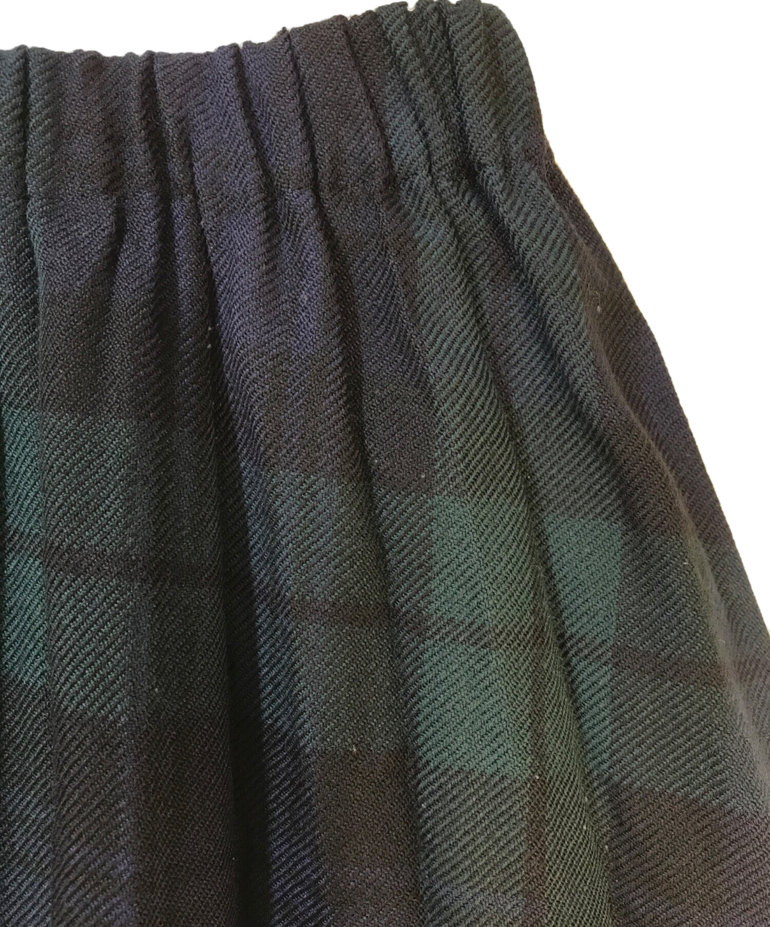 トリココムデギャルソン チェック プリーツ ラップスカート グリーン M相当 中古・古着通販】tricot COMME des GARCONS (トリココムデギャルソン